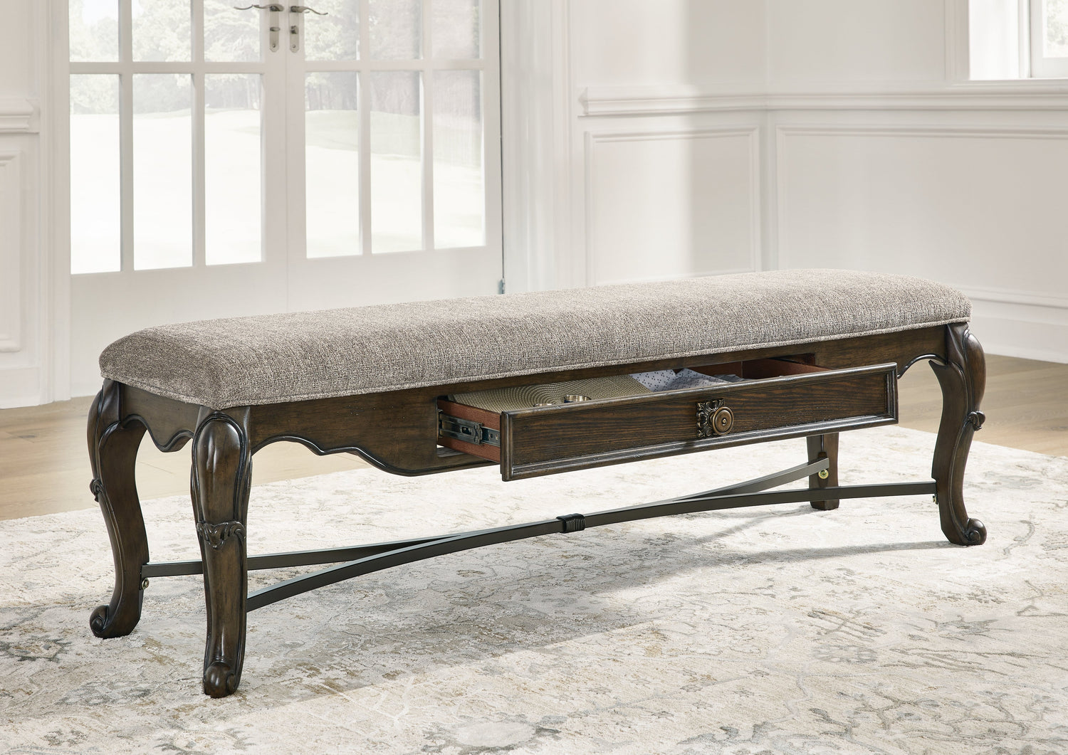 Maylee Dark Brown 63" Dining Bench - D947-00 - Bien Home Furniture & Electronics