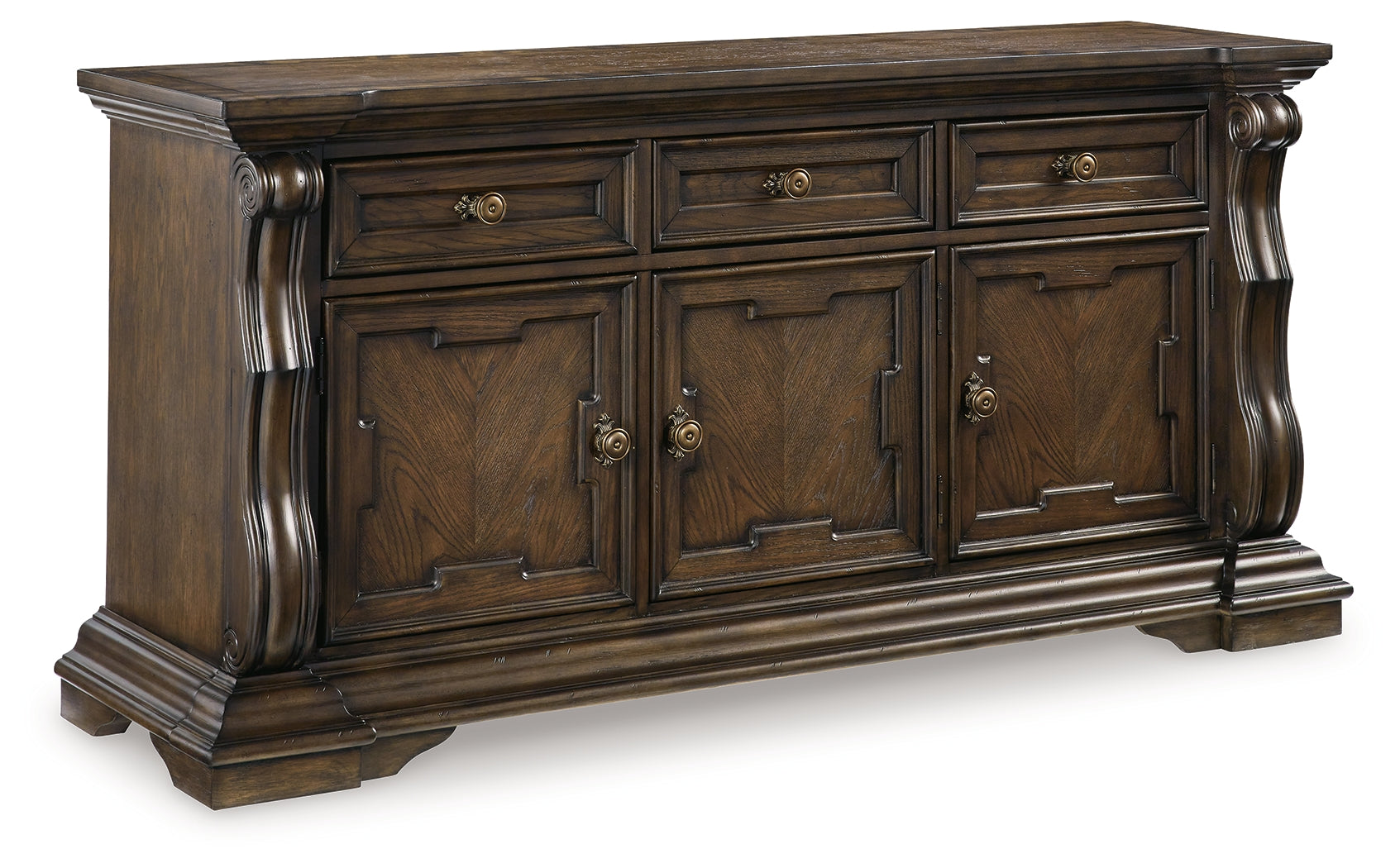 Maylee Dark Brown Dining Buffet - D947-80 - Bien Home Furniture &amp; Electronics