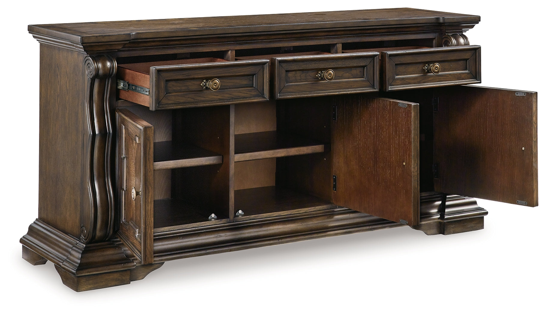 Maylee Dark Brown Dining Buffet - D947-80 - Bien Home Furniture & Electronics