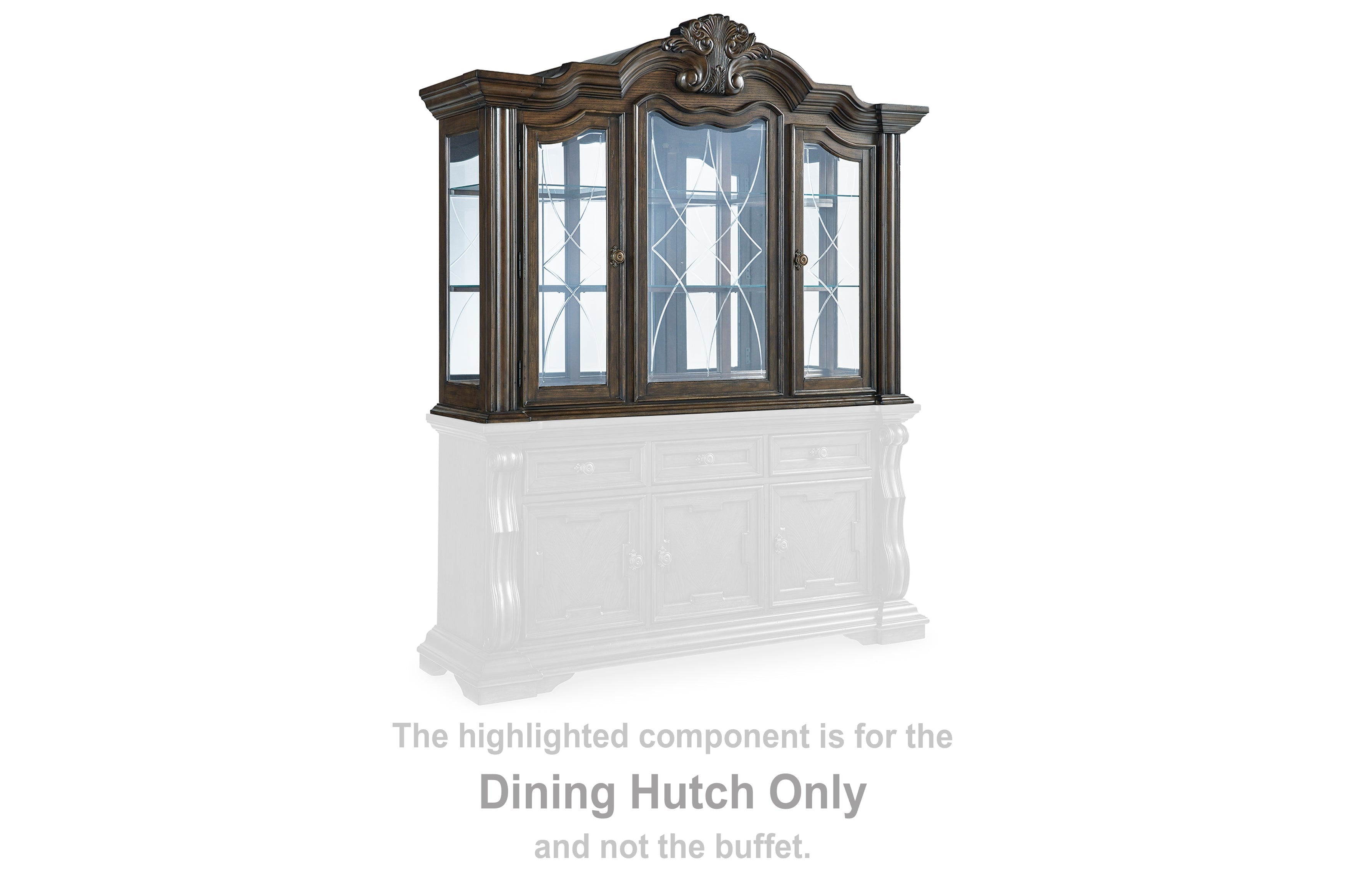 Maylee Dark Brown Dining Hutch - D947-81 - Bien Home Furniture & Electronics