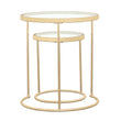 Maylin 2-Piece Round Glass Top Nesting Tables Gold - 935936 - Bien Home Furniture & Electronics