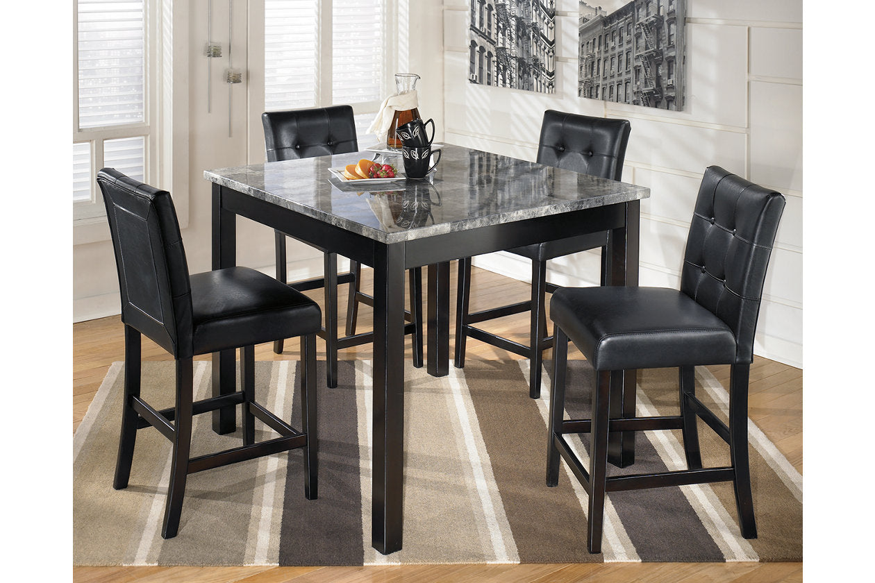Maysville Black 5-Piece Counter Height Set - D154-223 - Bien Home Furniture & Electronics