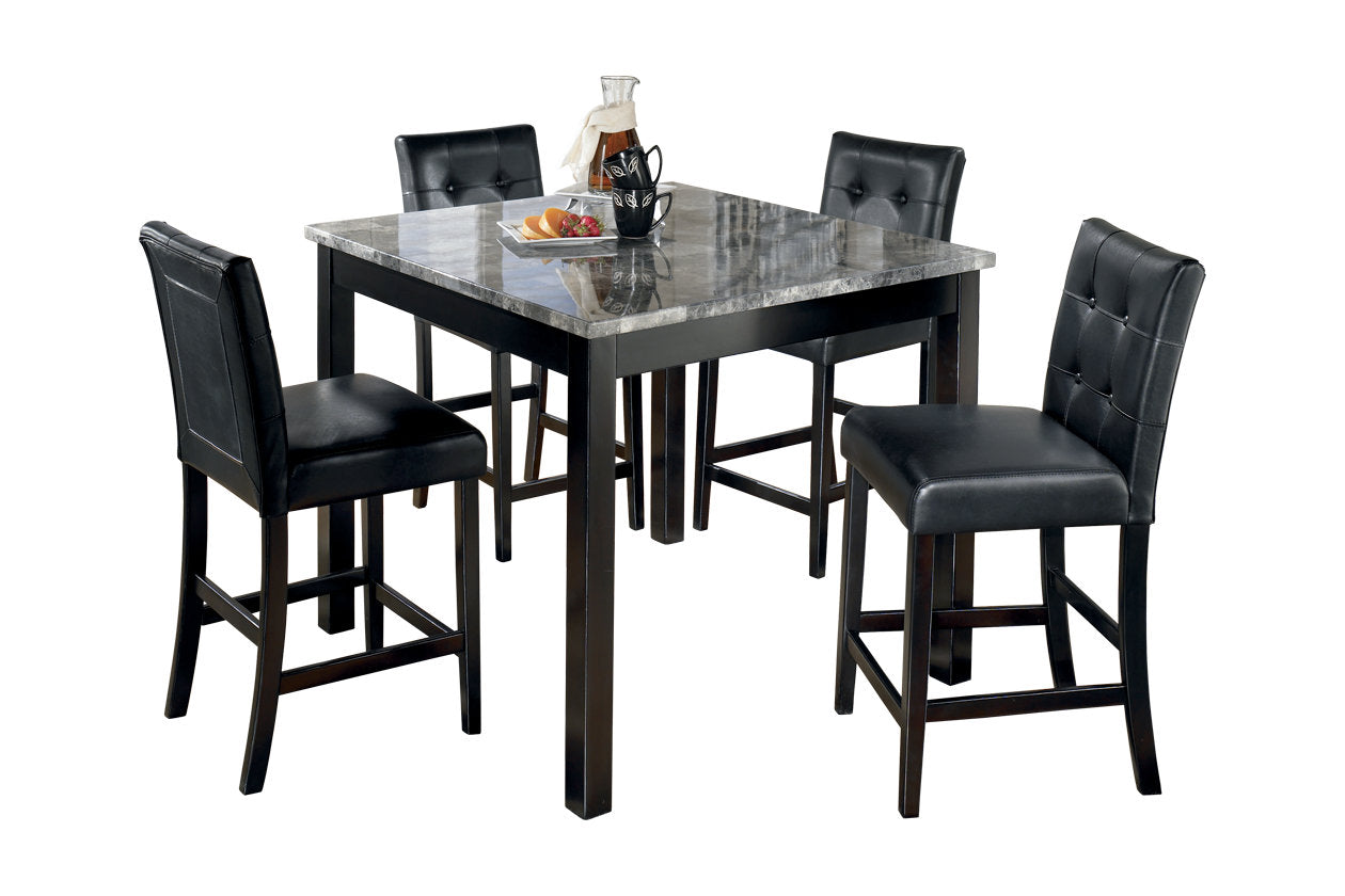 Maysville Black 5-Piece Counter Height Set - D154-223 - Bien Home Furniture & Electronics