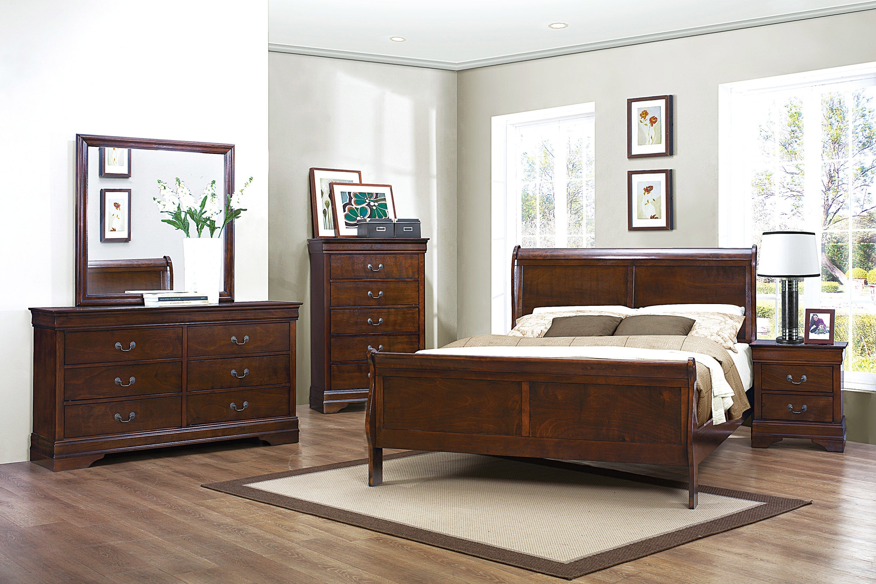 Mayville Brown Cherry Dresser - 2147-5 - Bien Home Furniture & Electronics