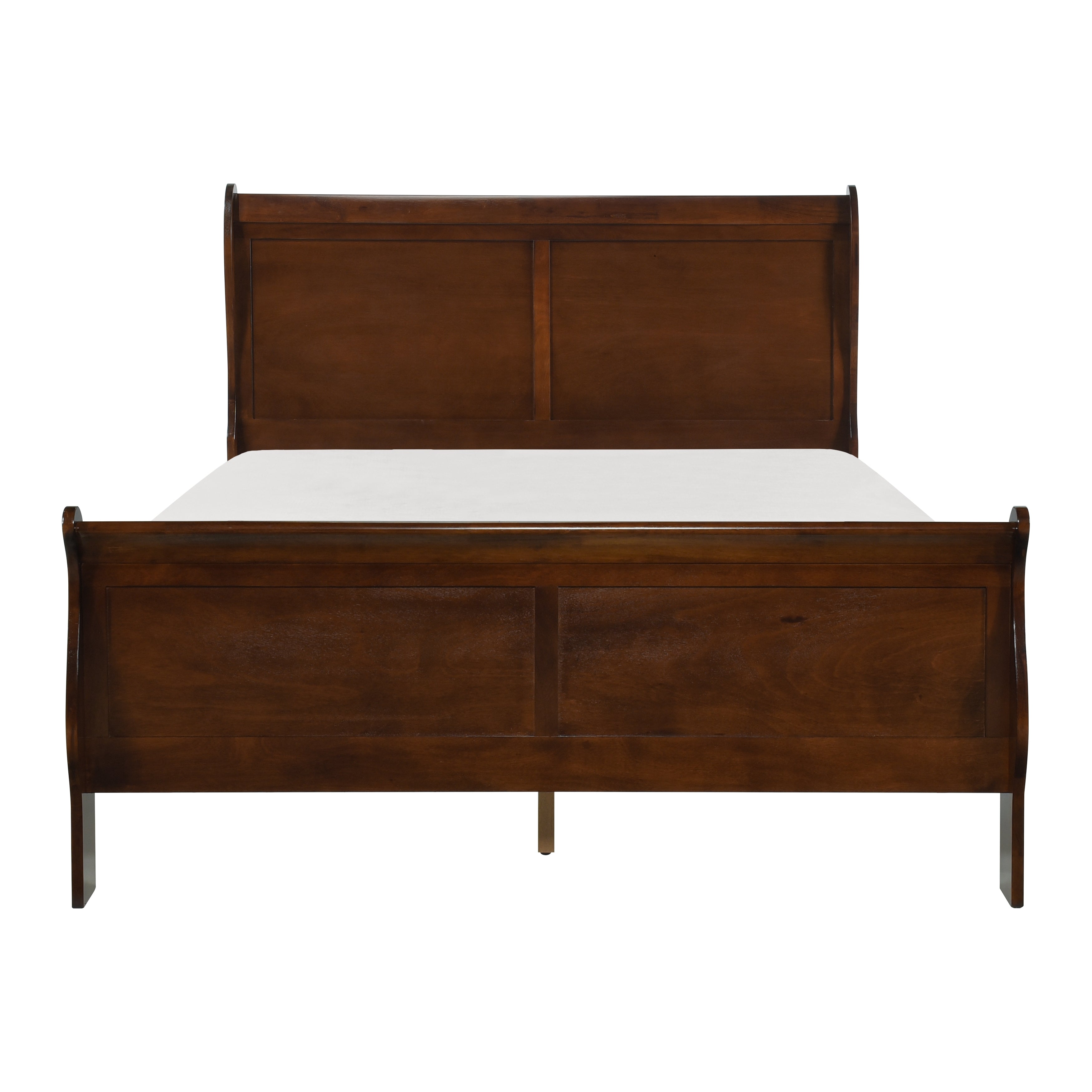 Mayville Brown Cherry Queen Sleigh Bed - SET | 2147-1 | 2147-3 - Bien Home Furniture & Electronics