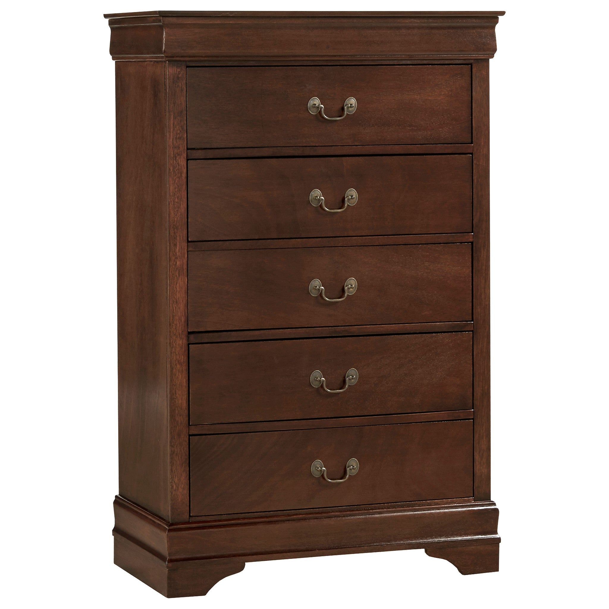 Mayville Brown Cherry Sleigh Youth Bedroom Set - SET | 2147T-1 | 2147T-3 | 2147-5 | 2147-6 | 2147-4 | 2147-9 - Bien Home Furniture &amp; Electronics