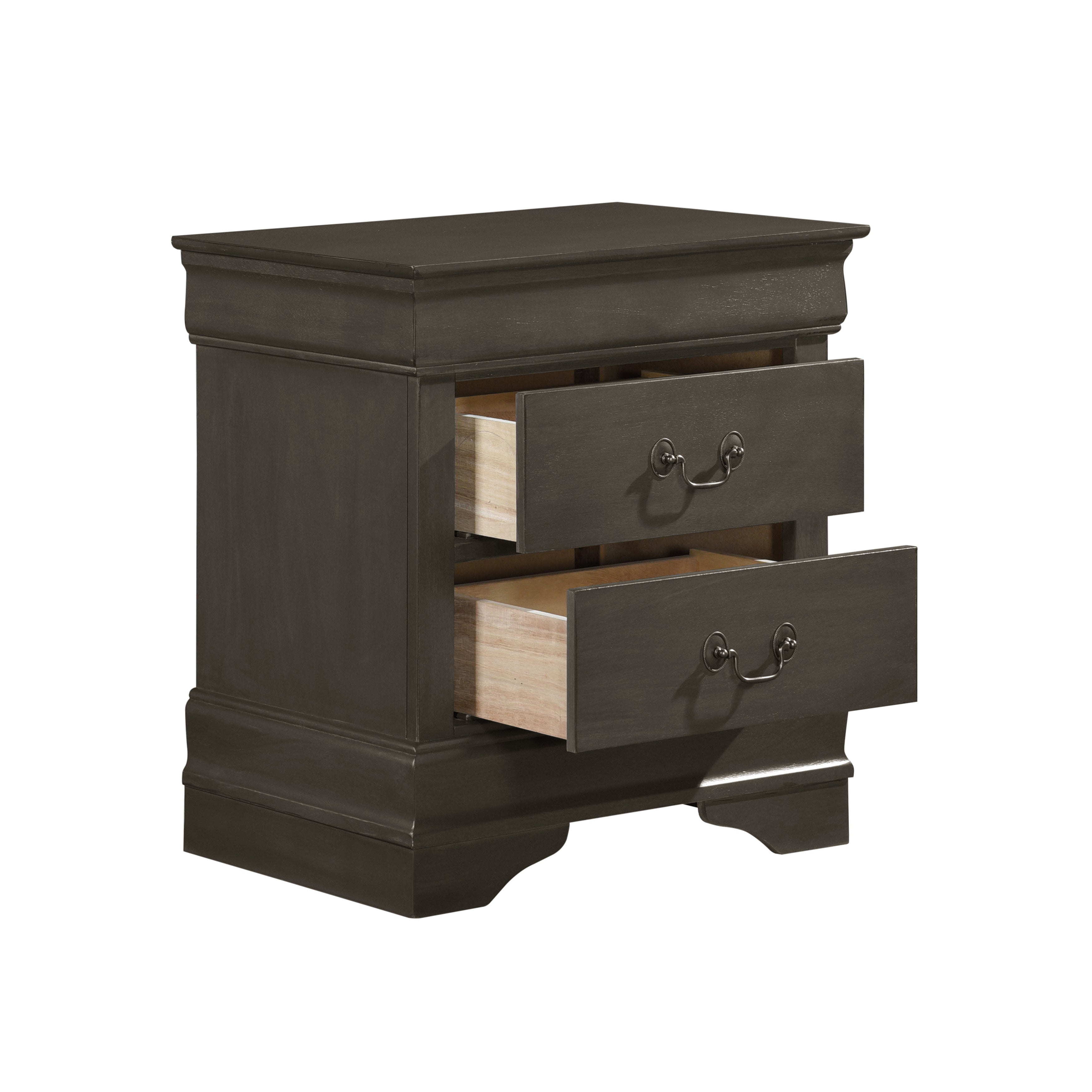 Mayville Stained Gray Sleigh Bedroom Set - SET | 2147SG-1 | 2147SG-3 | 2147SG-4 | 2147SG-9 - Bien Home Furniture & Electronics