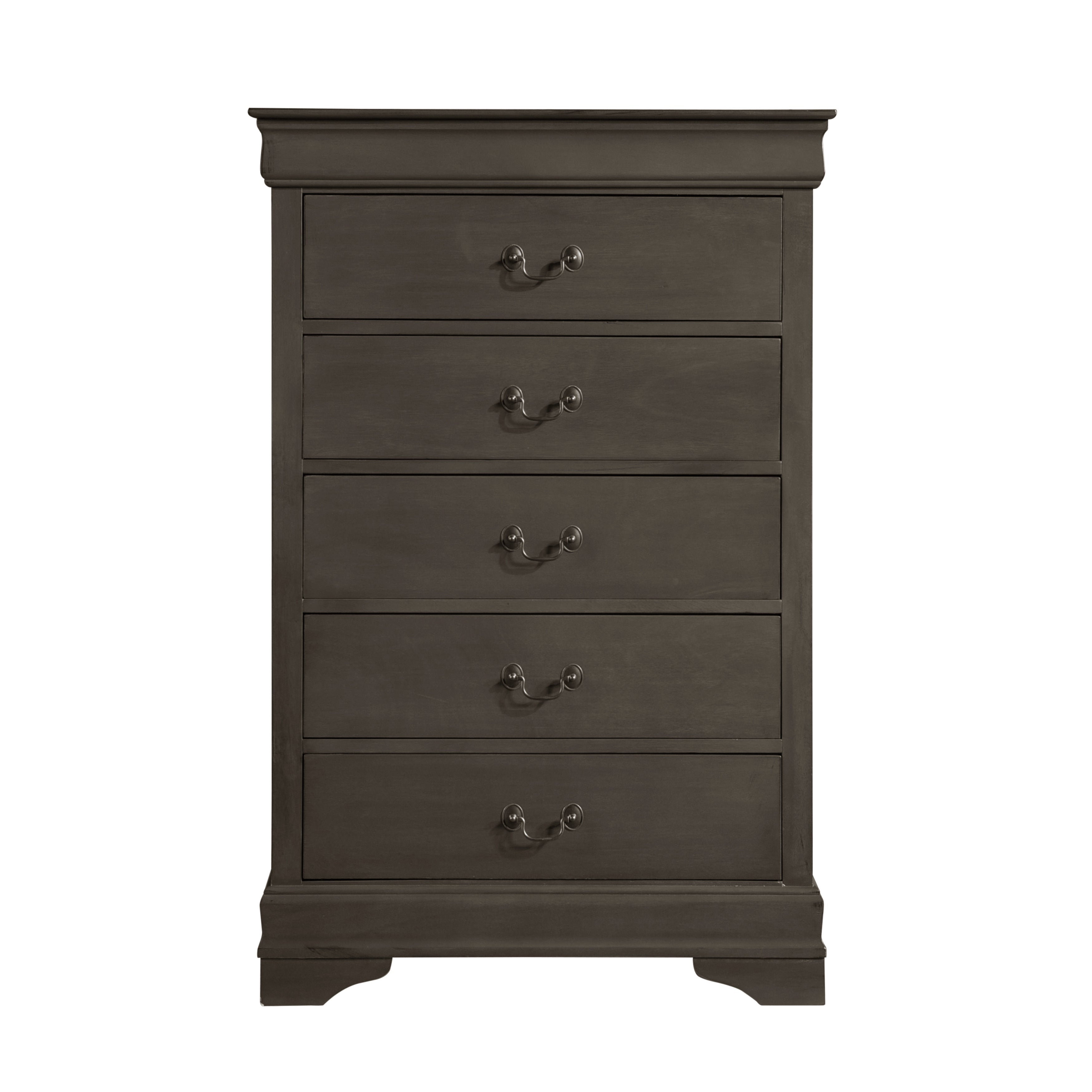 Mayville Stained Gray Sleigh Bedroom Set - SET | 2147SG-1 | 2147SG-3 | 2147SG-4 | 2147SG-9 - Bien Home Furniture & Electronics
