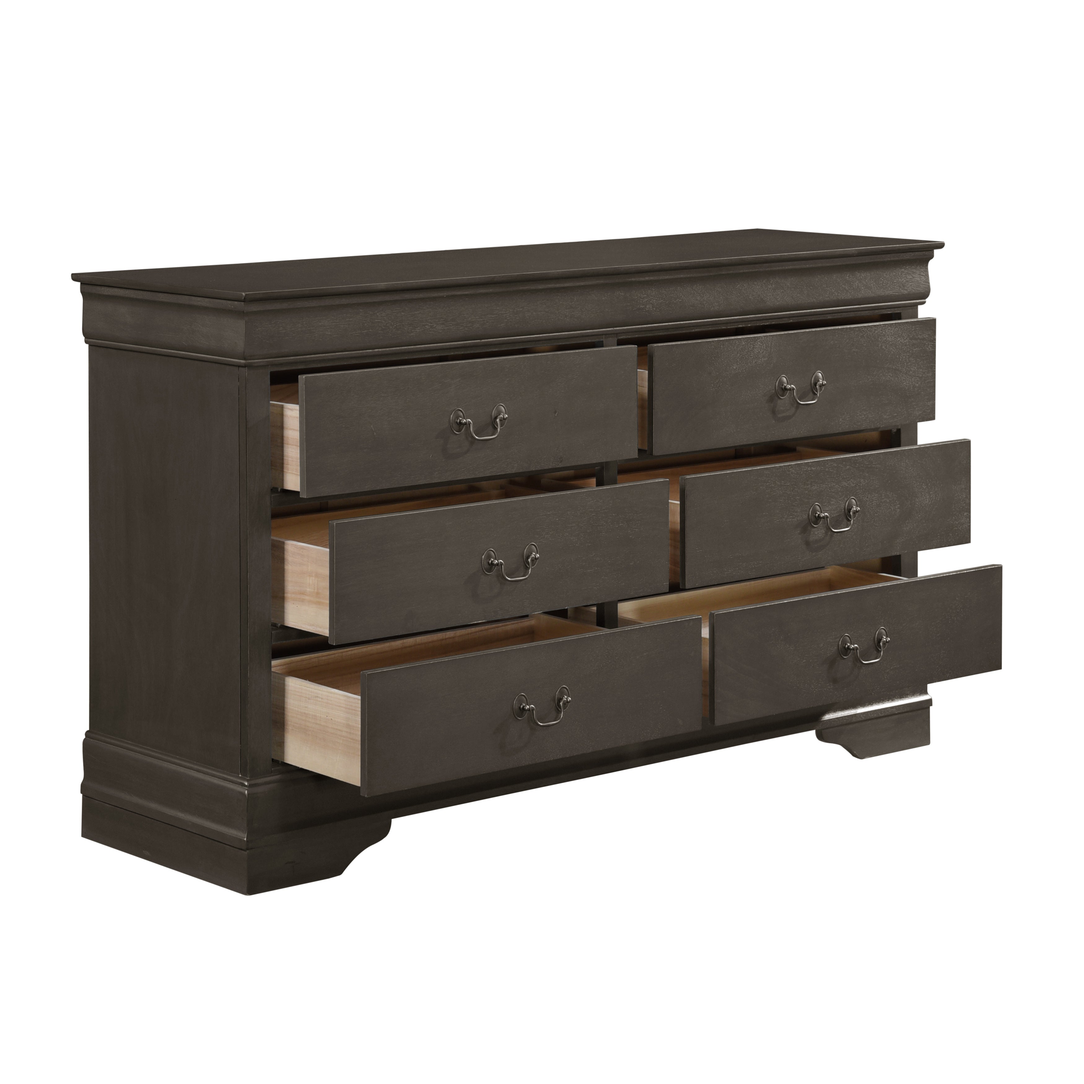 Mayville Stained Gray Sleigh Bedroom Set - SET | 2147SG-1 | 2147SG-3 | 2147SG-4 | 2147SG-9 - Bien Home Furniture & Electronics