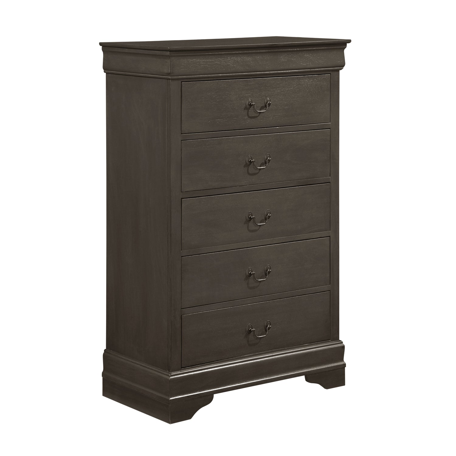 Mayville Stained Gray Sleigh Bedroom Set - SET | 2147SG-1 | 2147SG-3 | 2147SG-4 | 2147SG-9 - Bien Home Furniture & Electronics