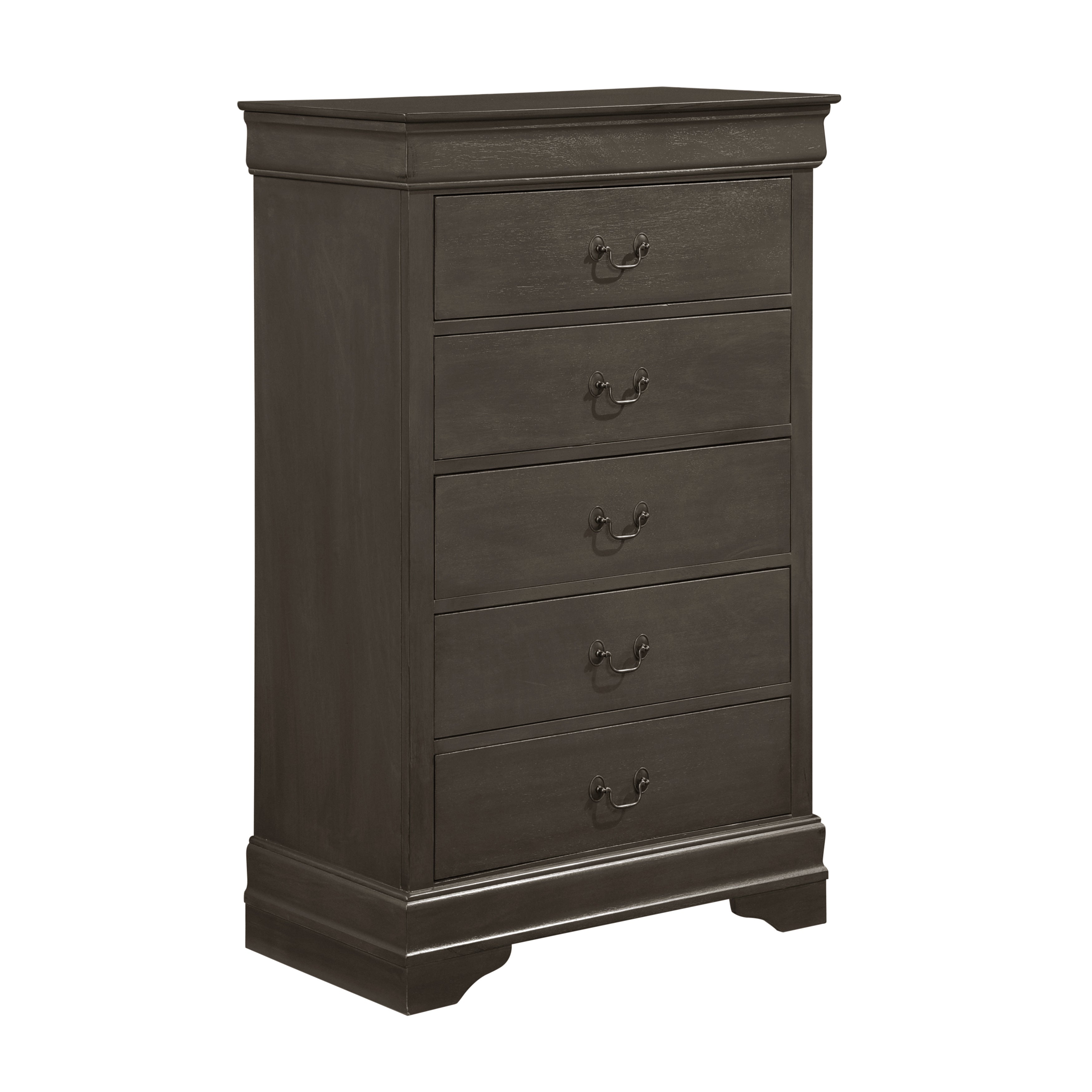 Mayville Stained Gray Sleigh Bedroom Set - SET | 2147SG-1 | 2147SG-3 | 2147SG-4 | 2147SG-9 - Bien Home Furniture & Electronics