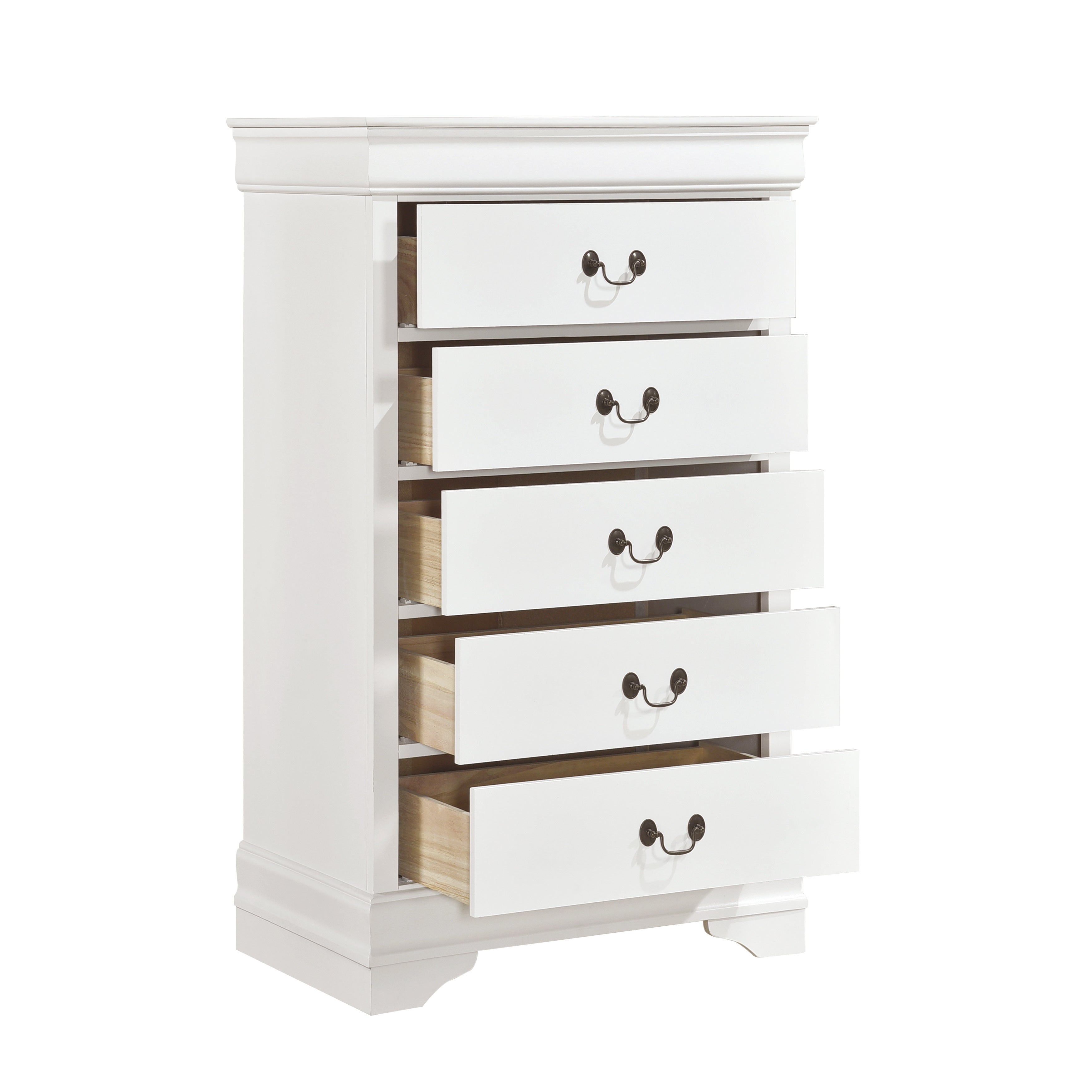 Mayville White Sleigh Bedroom Set - SET | 2147KW-1 | 2147KW-3EK | 2147W-5 | 2147W-6 | 2147W-4 | 2147W-9 - Bien Home Furniture & Electronics