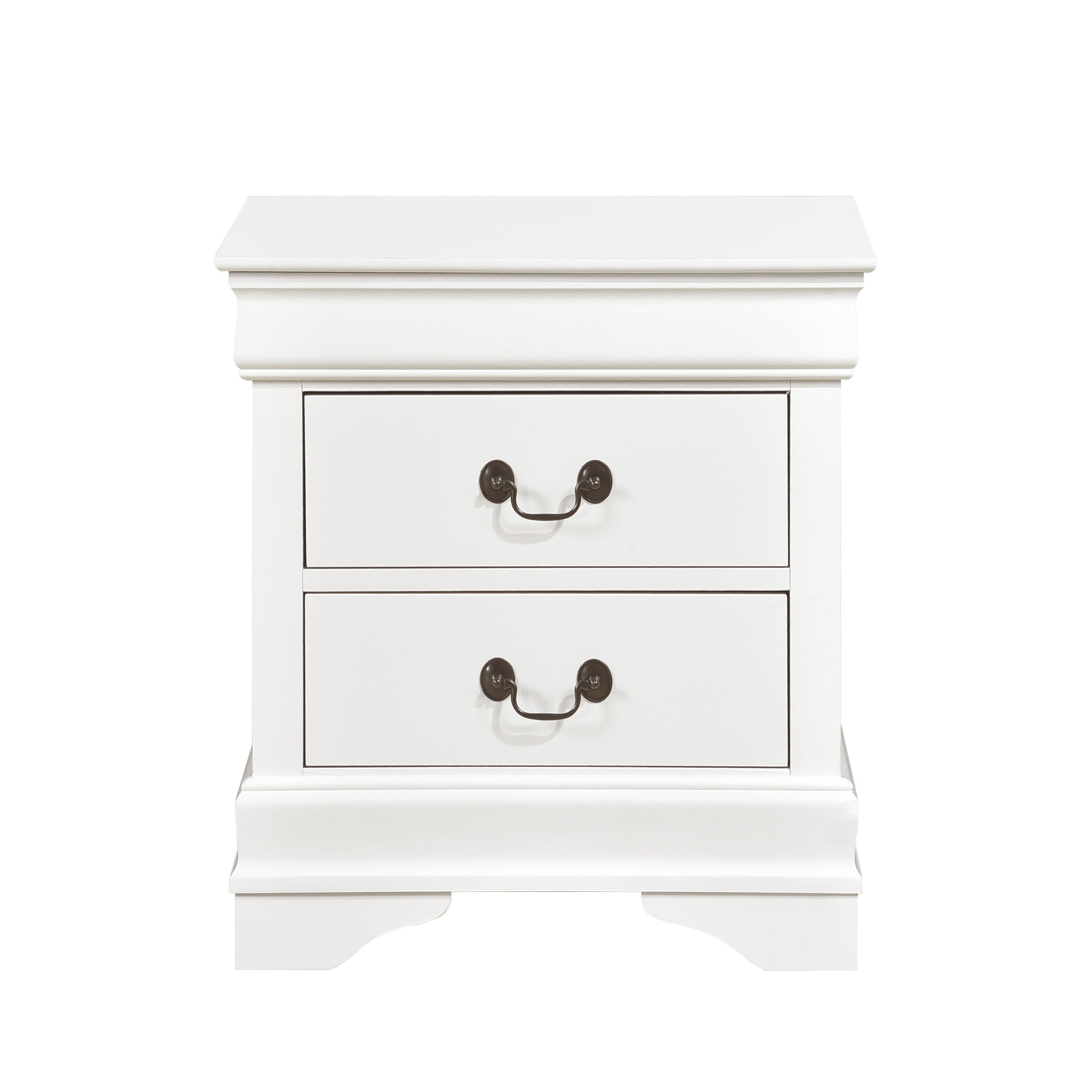 Mayville White Sleigh Bedroom Set - SET | 2147KW-1 | 2147KW-3EK | 2147W-5 | 2147W-6 | 2147W-4 | 2147W-9 - Bien Home Furniture & Electronics