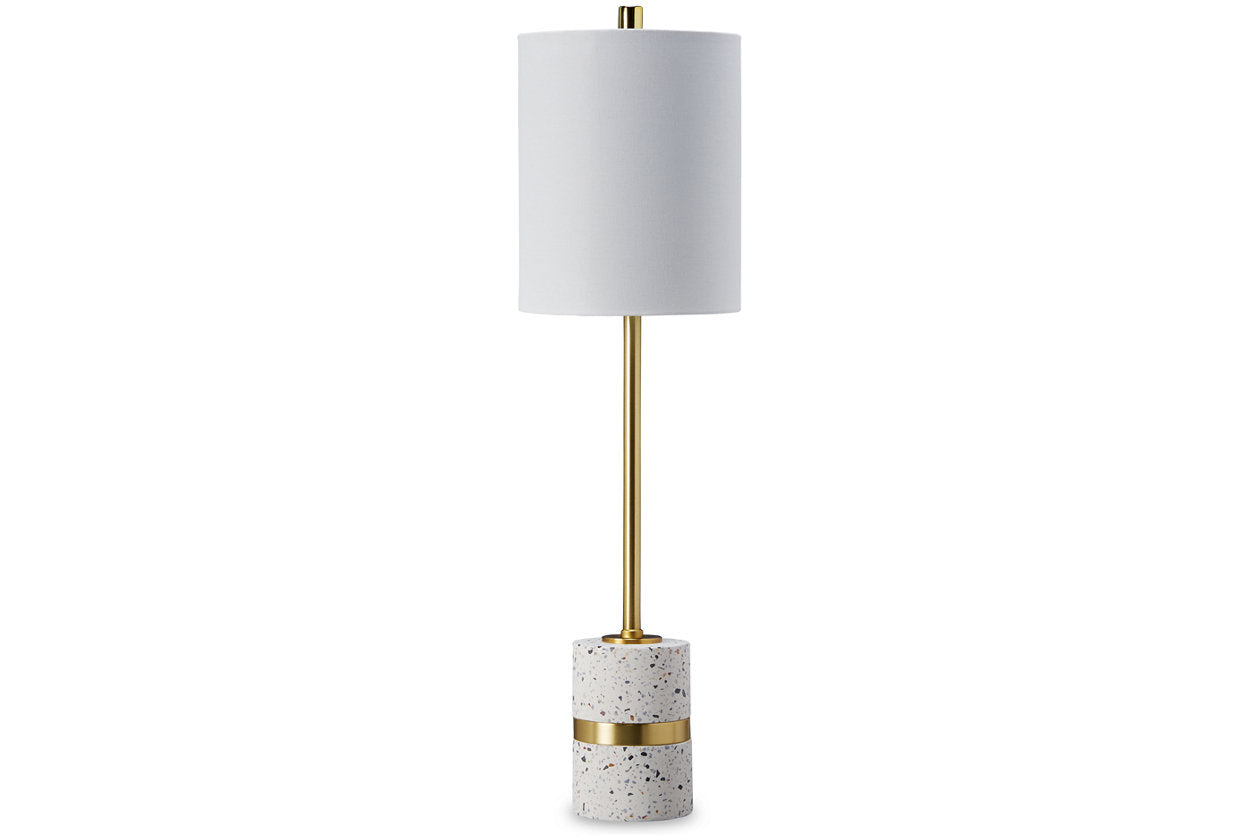 Maywick White/Brass Finish Table Lamp - L235674 - Bien Home Furniture & Electronics