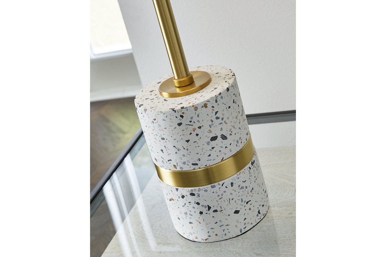 Maywick White/Brass Finish Table Lamp - L235674 - Bien Home Furniture & Electronics