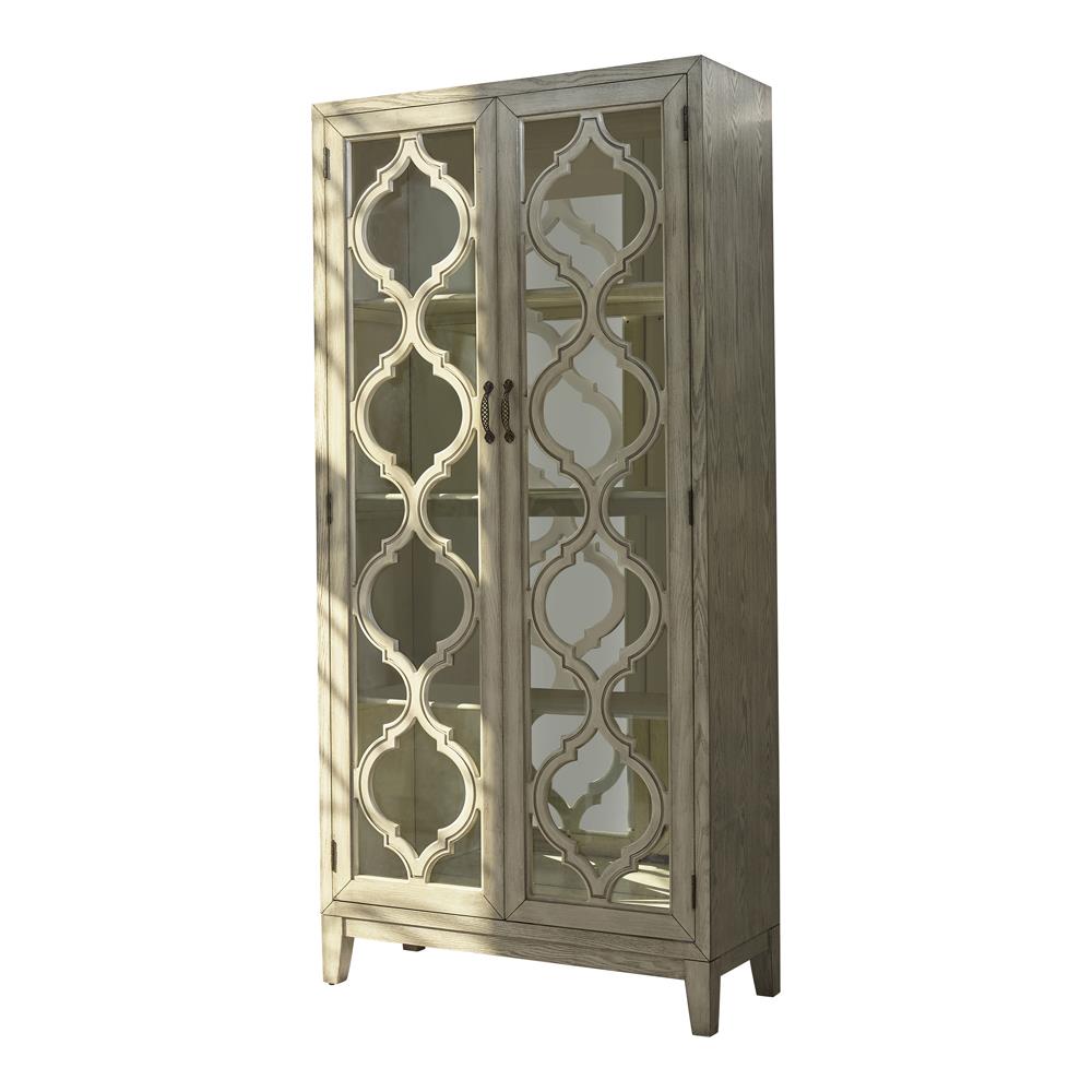 McKellen Antique White 2-Door Tall Cabinet - 953375 - Bien Home Furniture & Electronics