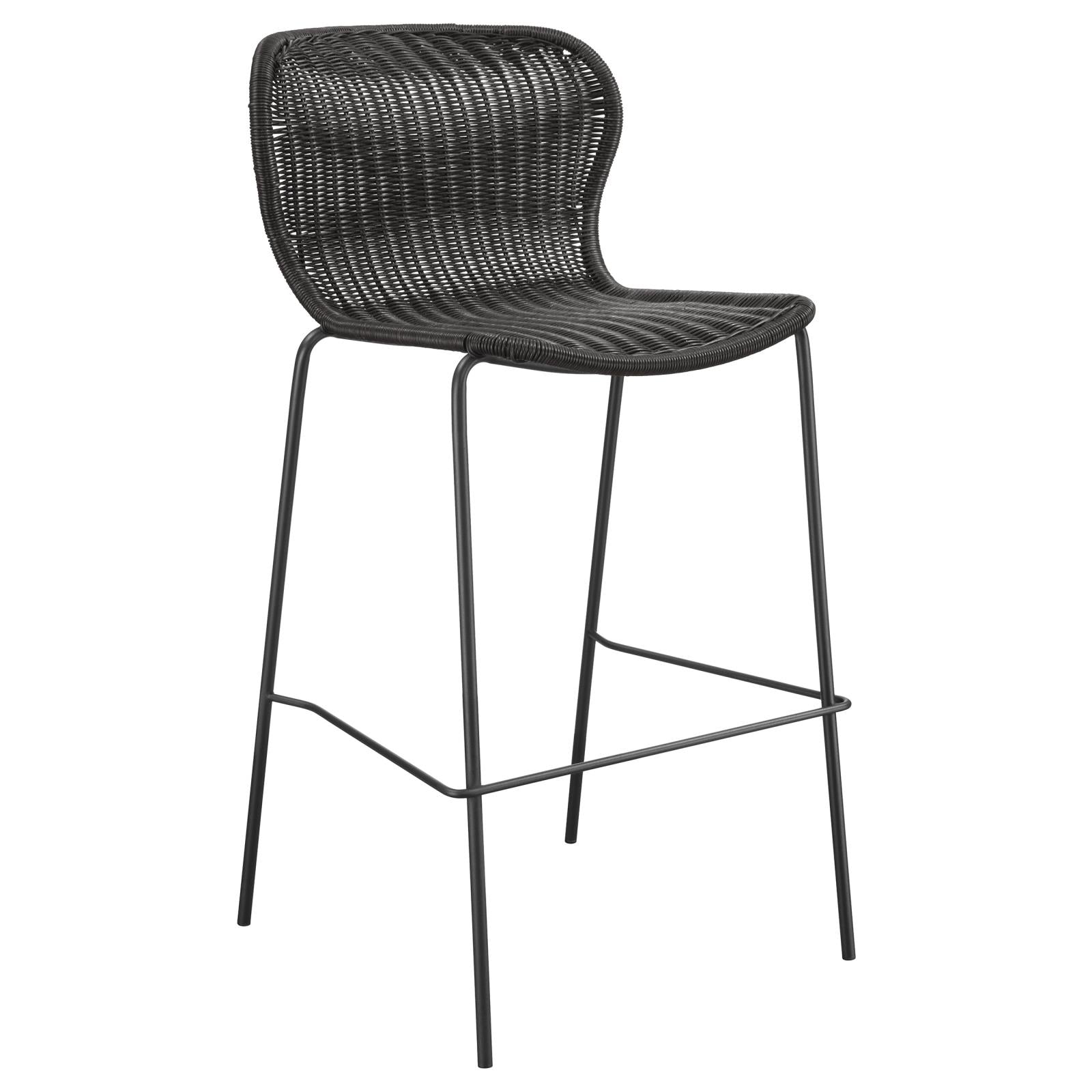 McKinley Brown/Sandy Black Upholstered Bar Stools with Footrest, Set of 2 - 192040 - Bien Home Furniture & Electronics