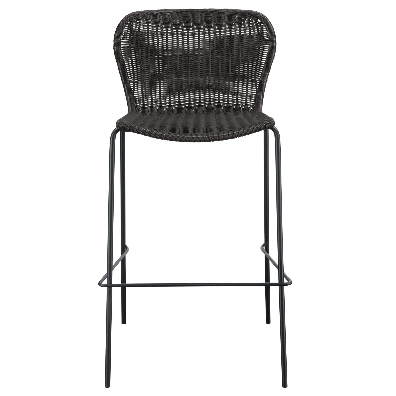 McKinley Brown/Sandy Black Upholstered Bar Stools with Footrest, Set of 2 - 192040 - Bien Home Furniture & Electronics