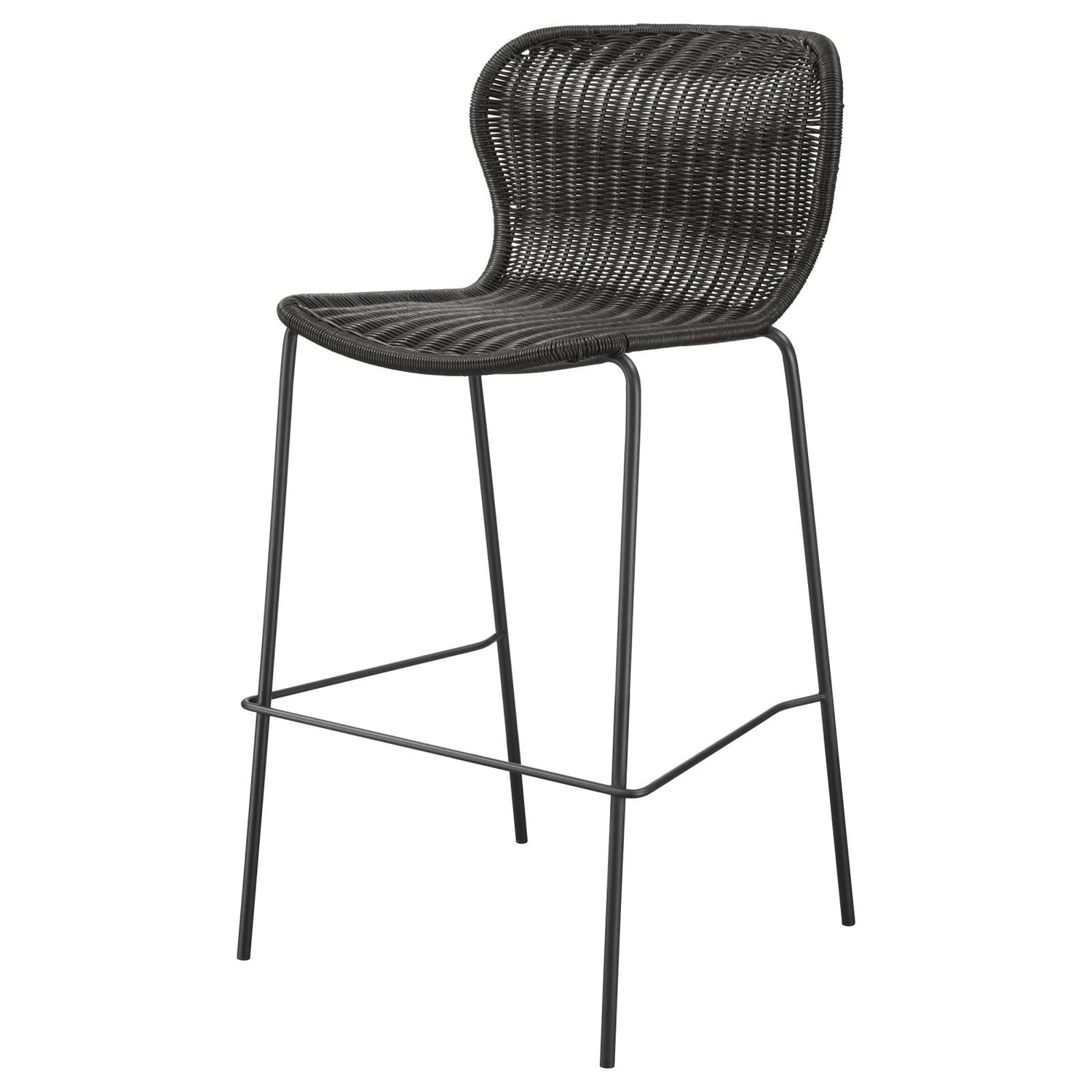 McKinley Brown/Sandy Black Upholstered Bar Stools with Footrest, Set of 2 - 192040 - Bien Home Furniture &amp; Electronics