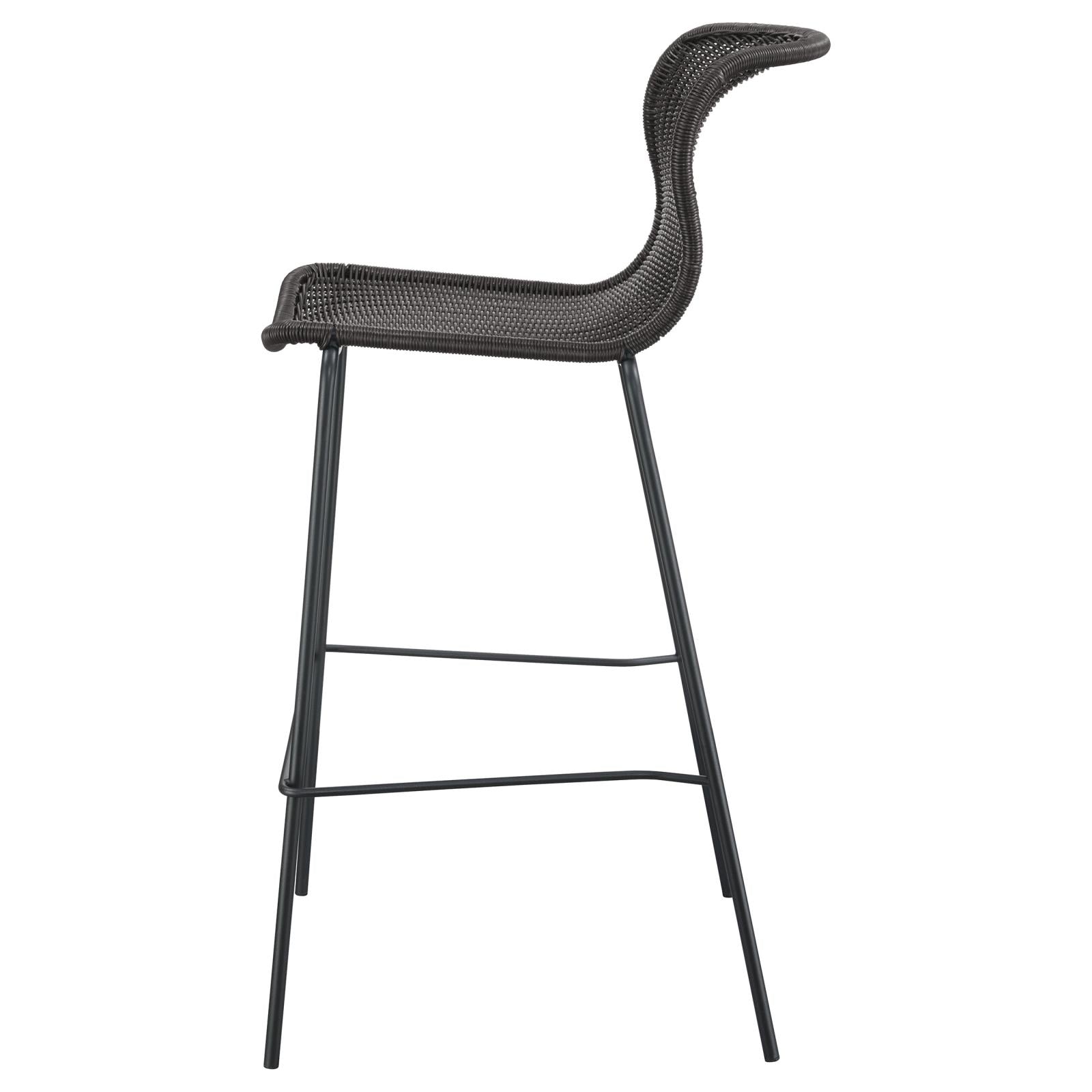 McKinley Brown/Sandy Black Upholstered Bar Stools with Footrest, Set of 2 - 192040 - Bien Home Furniture & Electronics