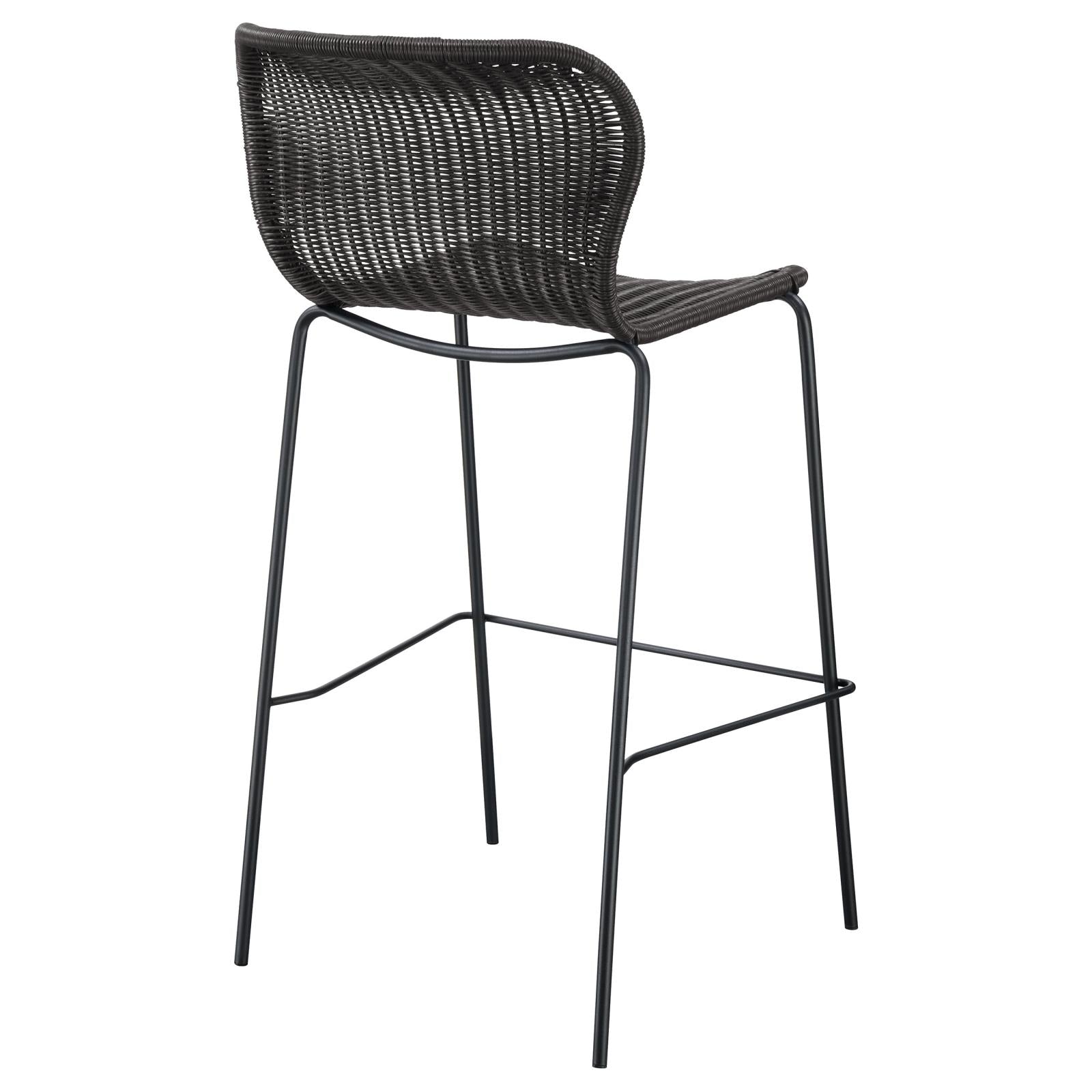 McKinley Brown/Sandy Black Upholstered Bar Stools with Footrest, Set of 2 - 192040 - Bien Home Furniture & Electronics