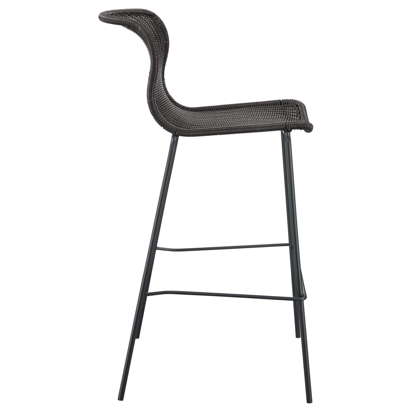 McKinley Brown/Sandy Black Upholstered Bar Stools with Footrest, Set of 2 - 192040 - Bien Home Furniture &amp; Electronics