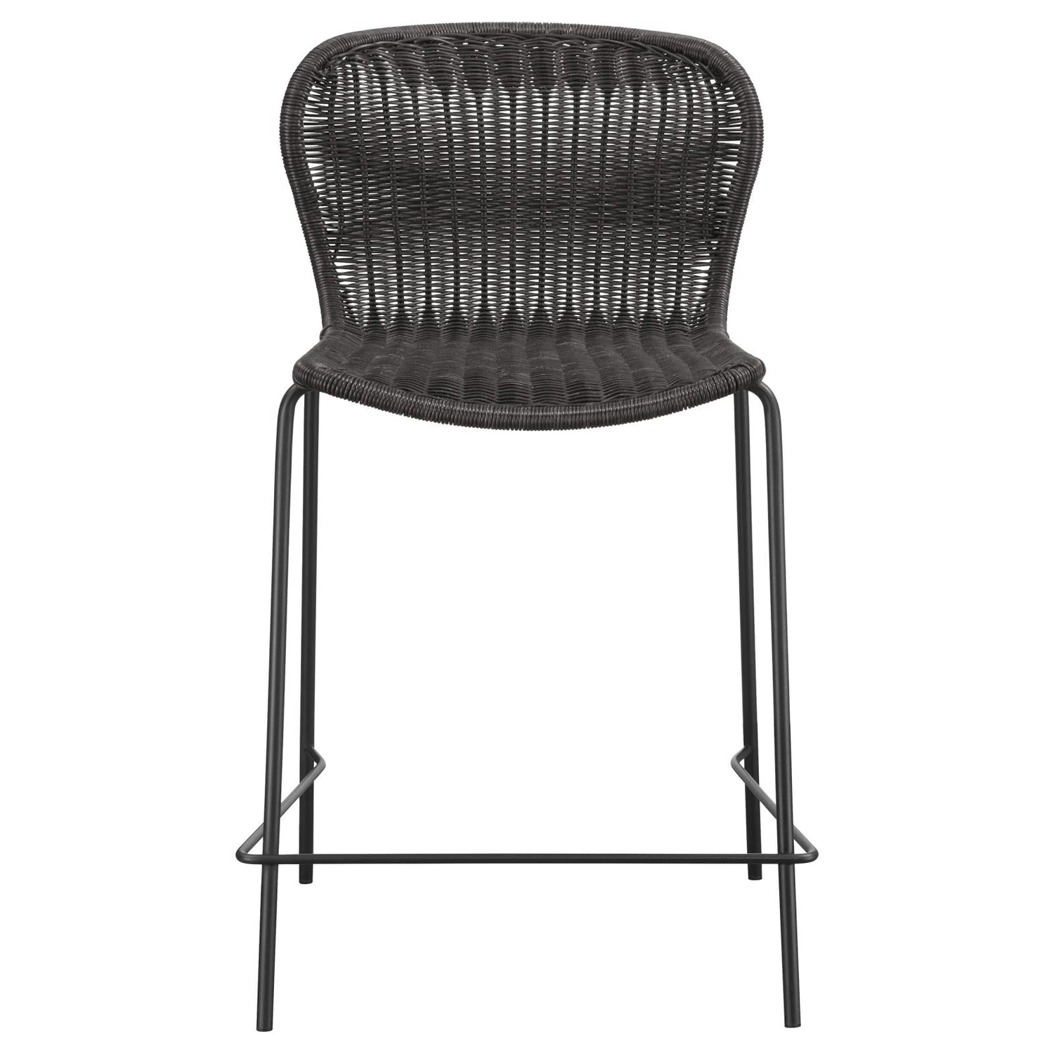 McKinley Brown/Sandy Black Upholstered Counter Height Stools with Footrest, Set of 2 - 192039 - Bien Home Furniture & Electronics