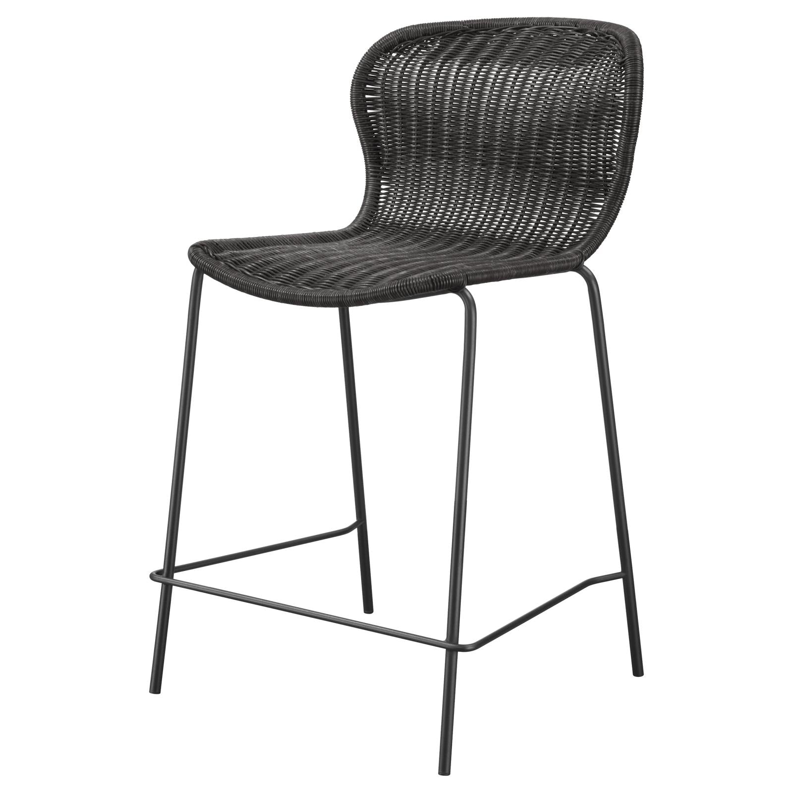 McKinley Brown/Sandy Black Upholstered Counter Height Stools with Footrest, Set of 2 - 192039 - Bien Home Furniture & Electronics