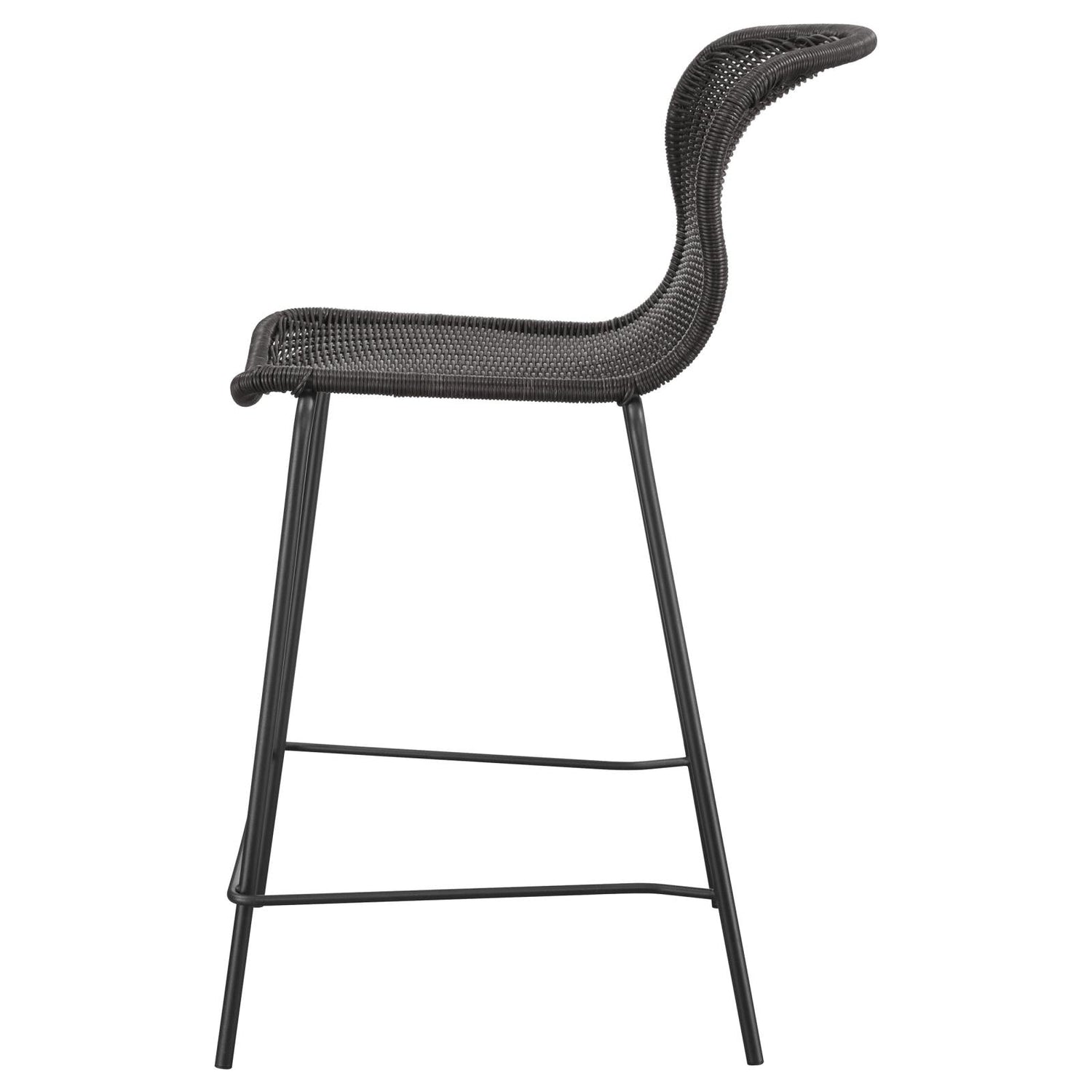 McKinley Brown/Sandy Black Upholstered Counter Height Stools with Footrest, Set of 2 - 192039 - Bien Home Furniture & Electronics