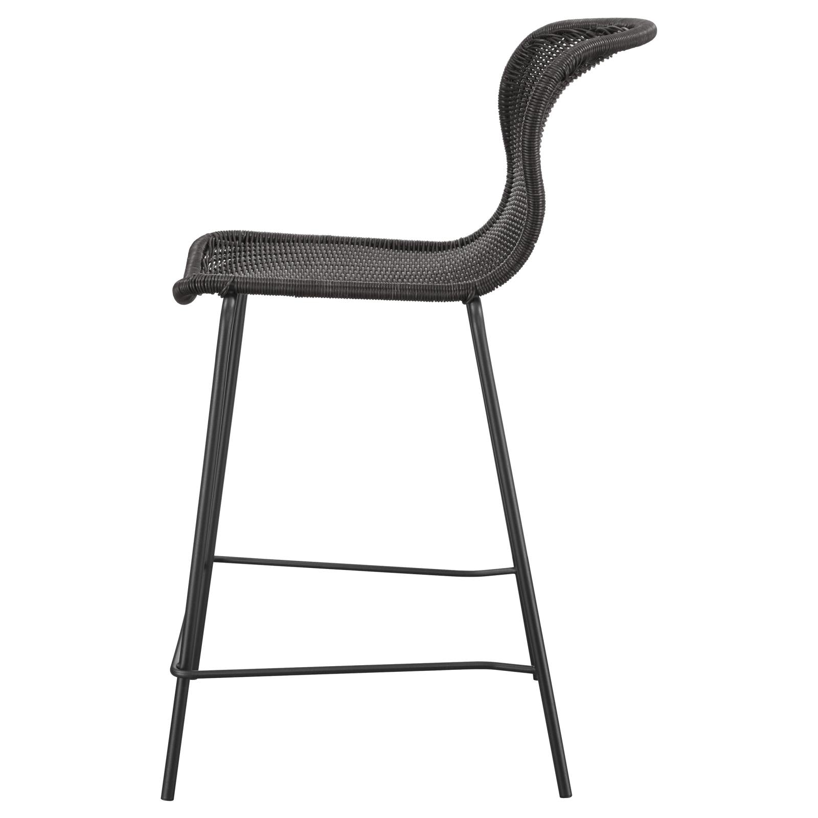 McKinley Brown/Sandy Black Upholstered Counter Height Stools with Footrest, Set of 2 - 192039 - Bien Home Furniture & Electronics