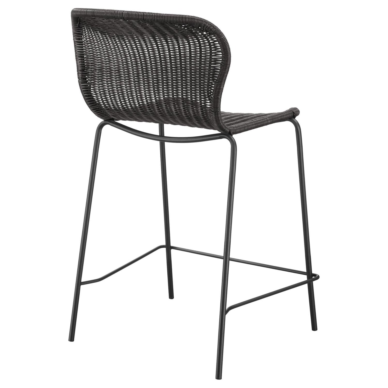 McKinley Brown/Sandy Black Upholstered Counter Height Stools with Footrest, Set of 2 - 192039 - Bien Home Furniture & Electronics