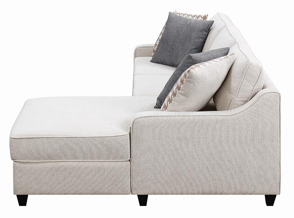 McLoughlin Upholstered Sectional Cream - 501840 - Bien Home Furniture & Electronics
