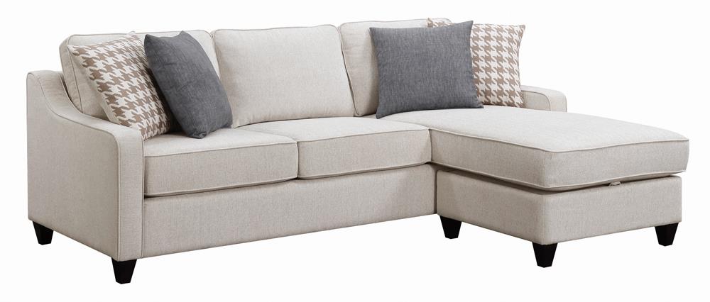 McLoughlin Upholstered Sectional Cream - 501840 - Bien Home Furniture & Electronics