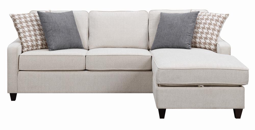 McLoughlin Upholstered Sectional Cream - 501840 - Bien Home Furniture & Electronics