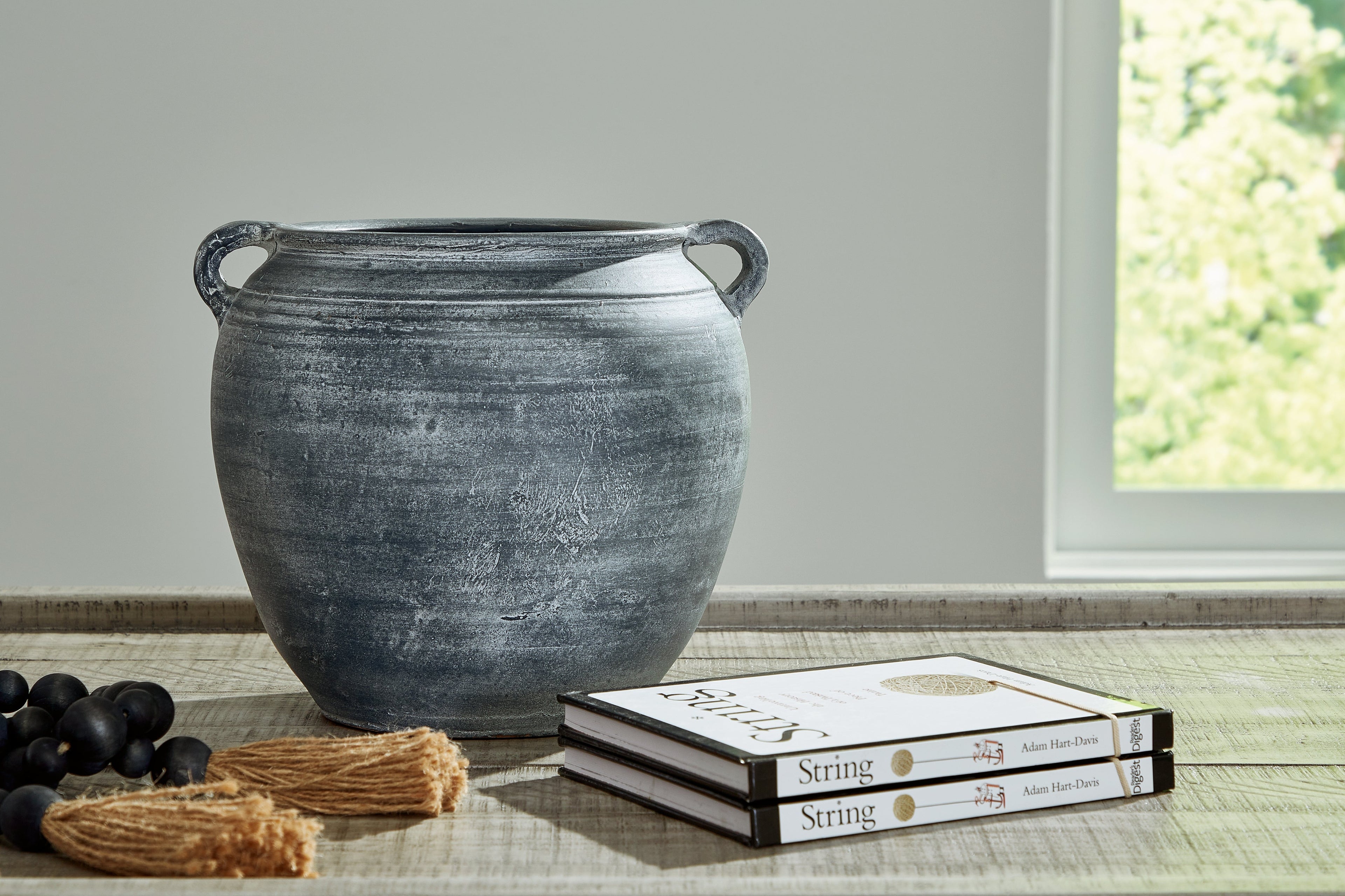 Meadie Distressed Blue Vase - A2000628 - Bien Home Furniture & Electronics