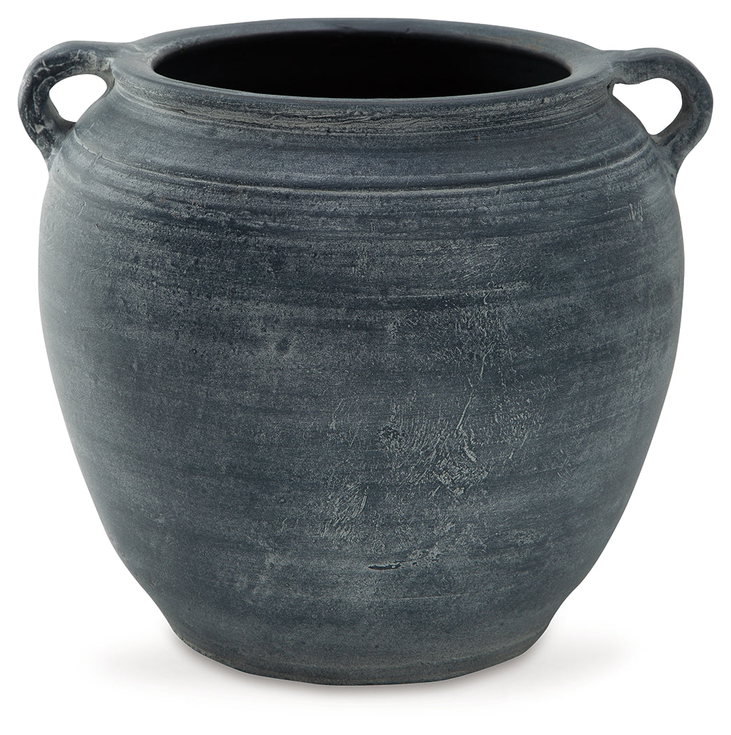 Meadie Distressed Blue Vase - A2000628 - Bien Home Furniture &amp; Electronics