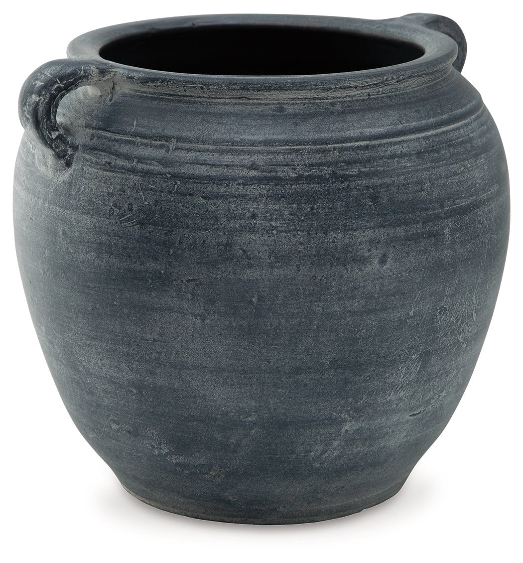 Meadie Distressed Blue Vase - A2000628 - Bien Home Furniture &amp; Electronics