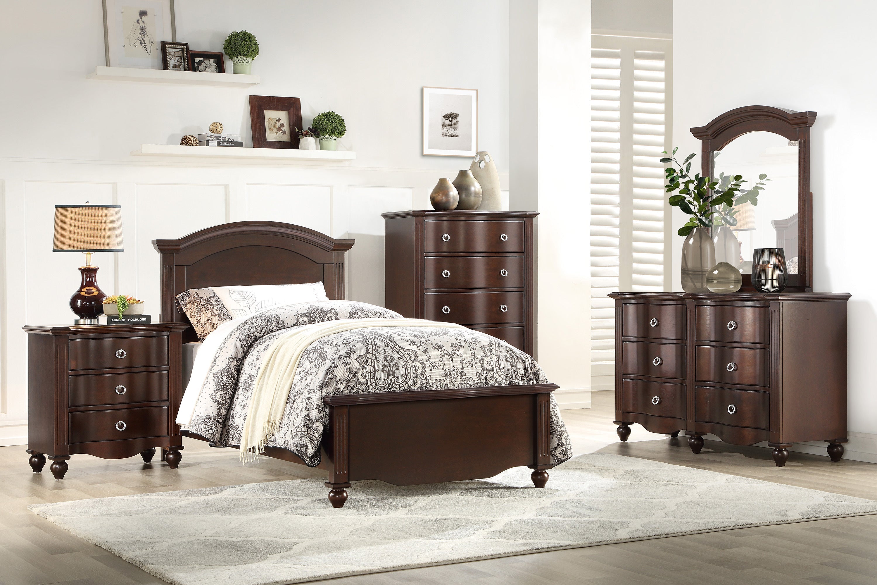 Meghan Espresso Mirror (Mirror Only) - 2058C-6 - Bien Home Furniture & Electronics