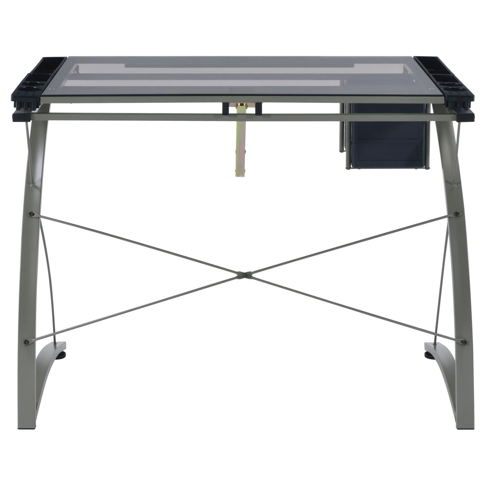 Melo Champagne 3-Drawer Drafting Desk - 800986 - Bien Home Furniture & Electronics