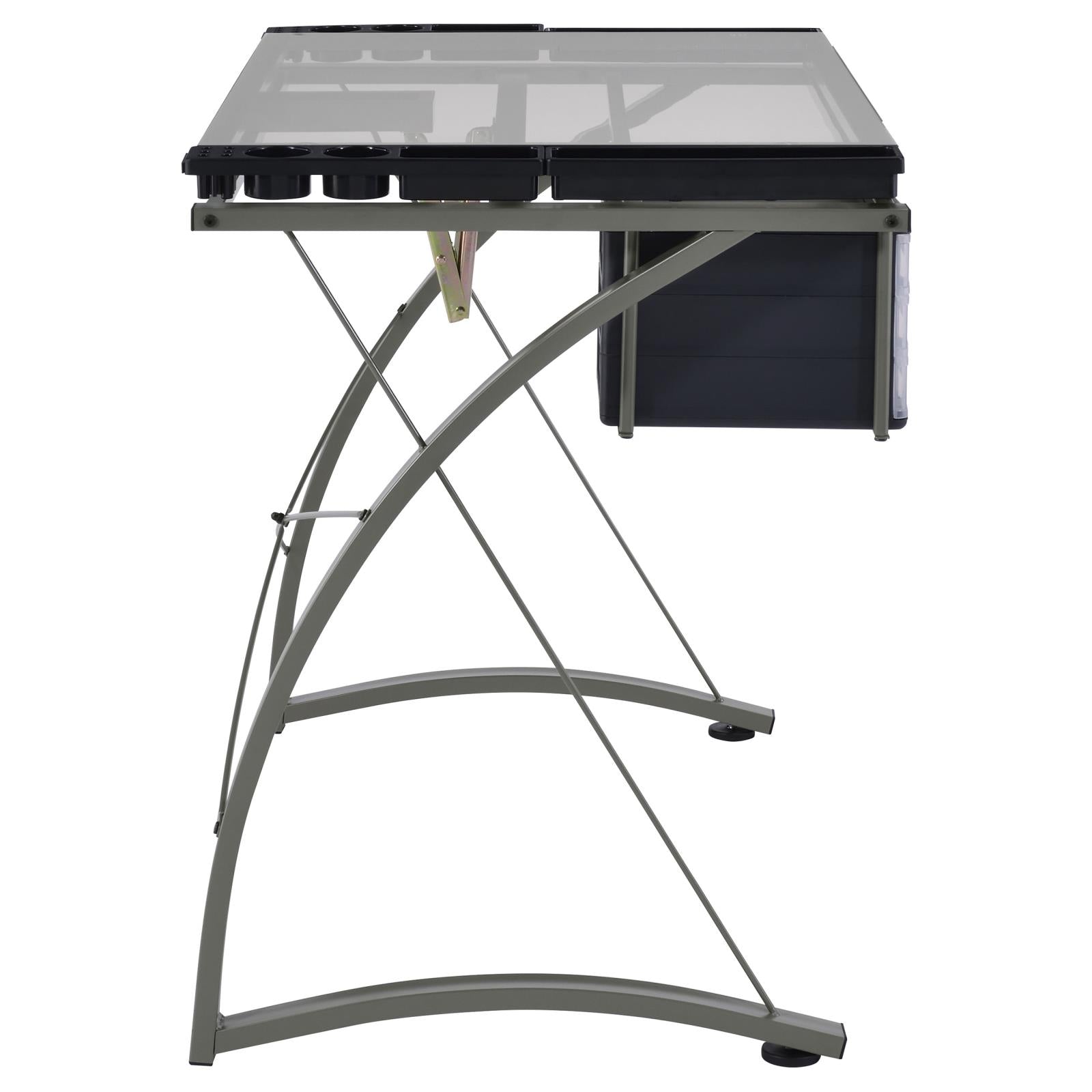 Melo Champagne 3-Drawer Drafting Desk - 800986 - Bien Home Furniture & Electronics