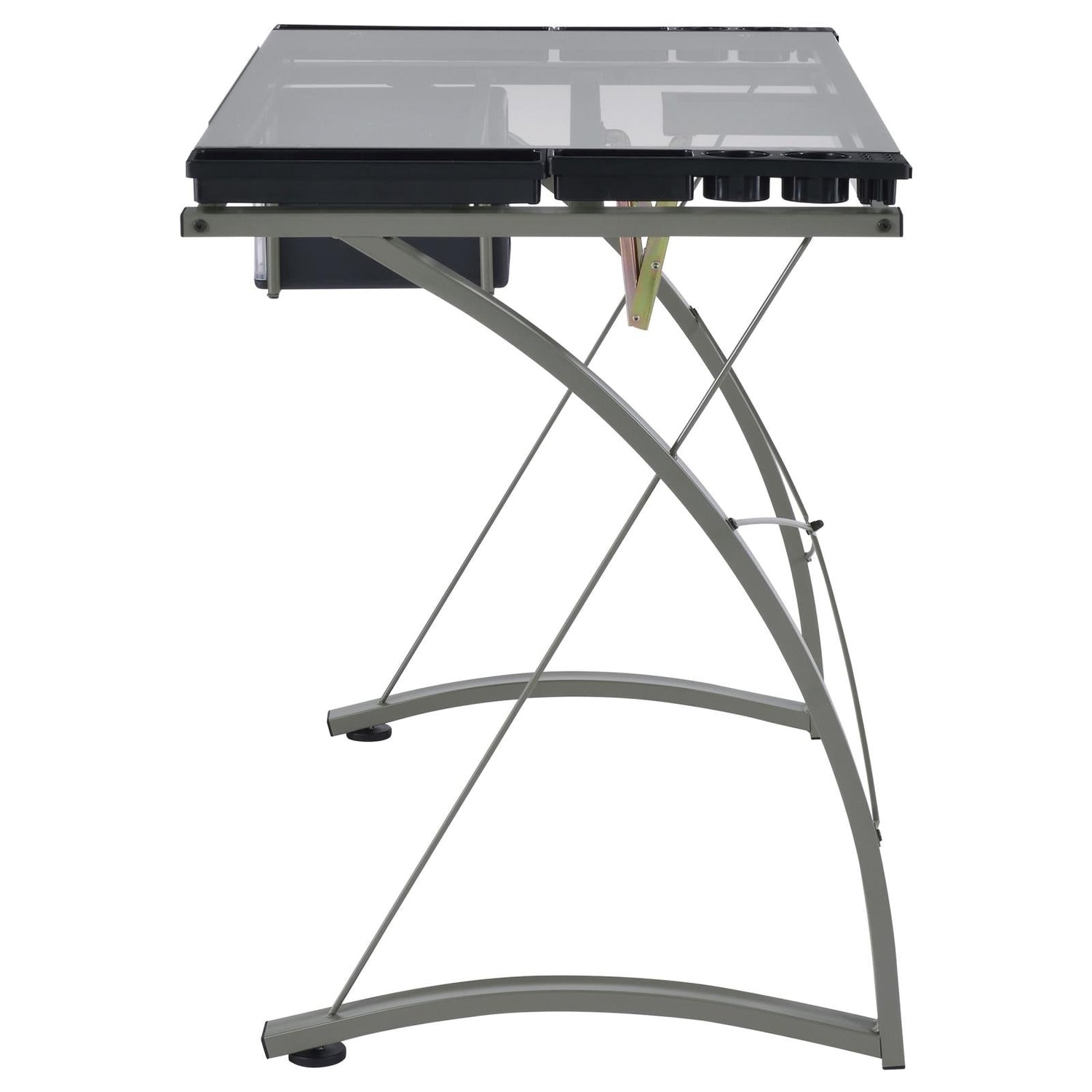 Melo Champagne 3-Drawer Drafting Desk - 800986 - Bien Home Furniture & Electronics