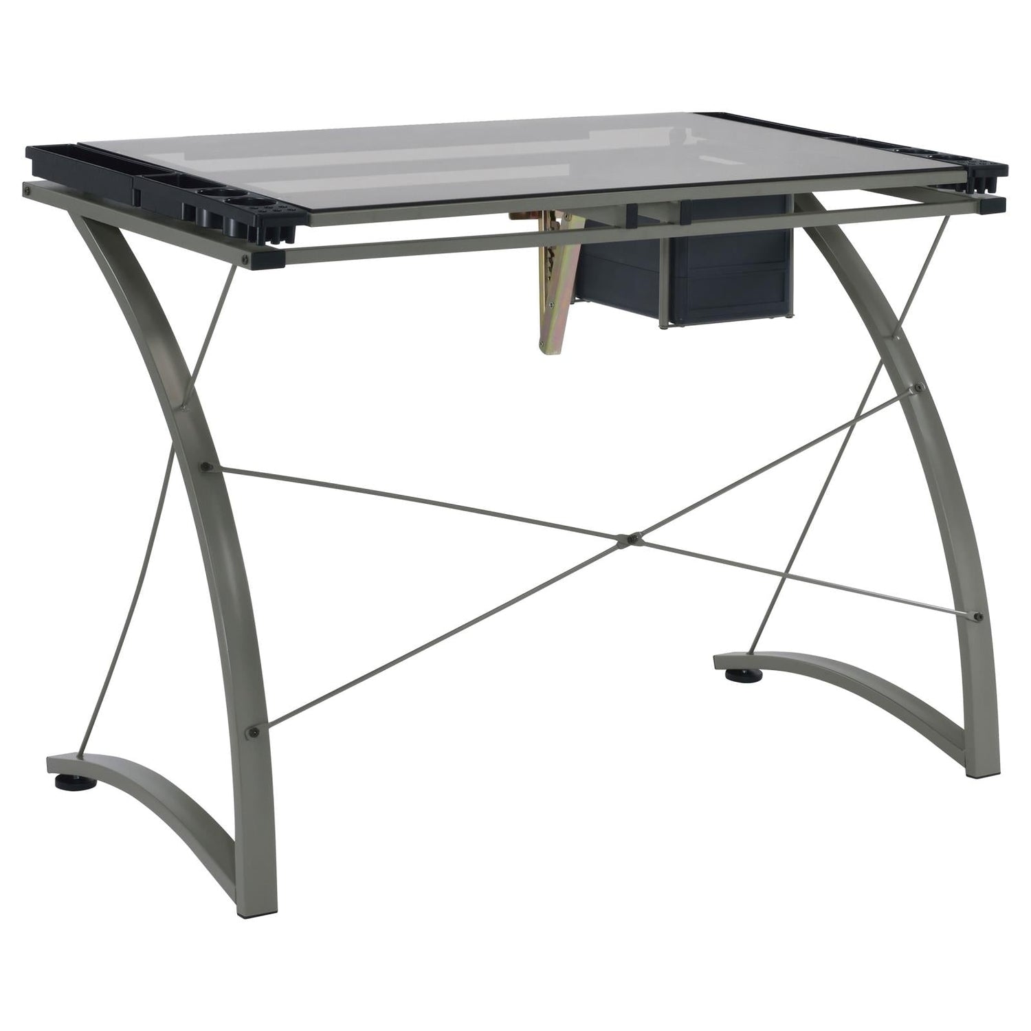 Melo Champagne 3-Drawer Drafting Desk - 800986 - Bien Home Furniture & Electronics