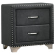 Melody 2-Drawer Upholstered Nightstand Gray - 223382 - Bien Home Furniture & Electronics