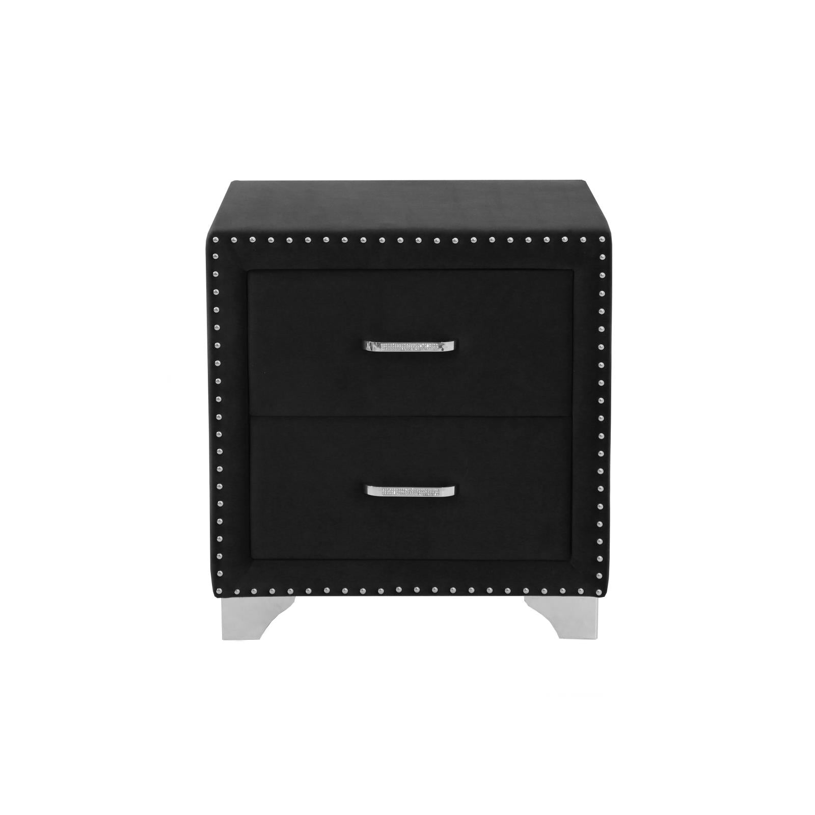 Melody 2-Drawer Upholstered Nightstand Gray - 223382 - Bien Home Furniture & Electronics