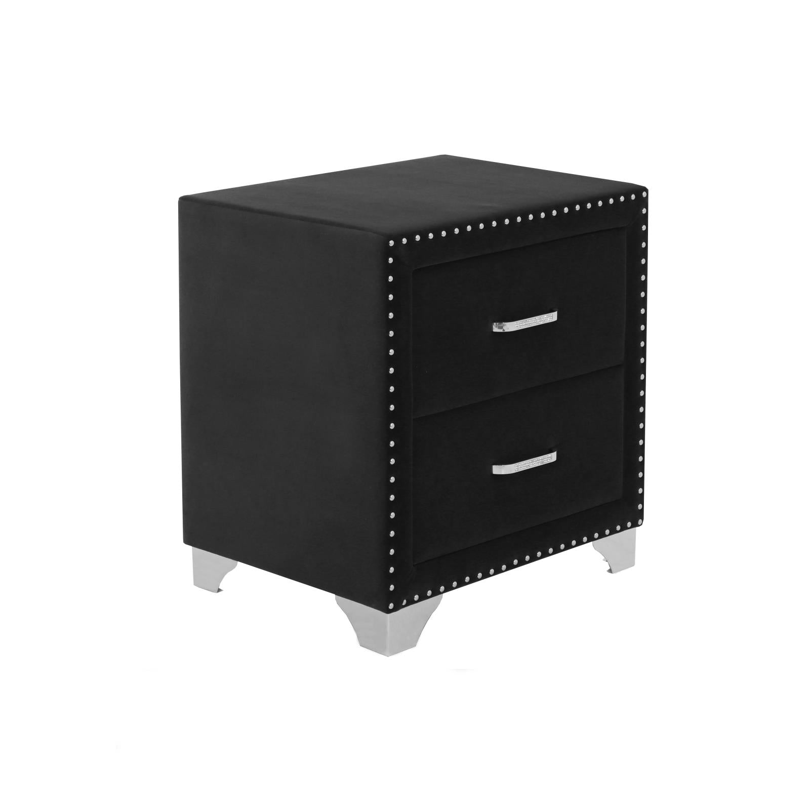Melody 2-Drawer Upholstered Nightstand Gray - 223382 - Bien Home Furniture & Electronics