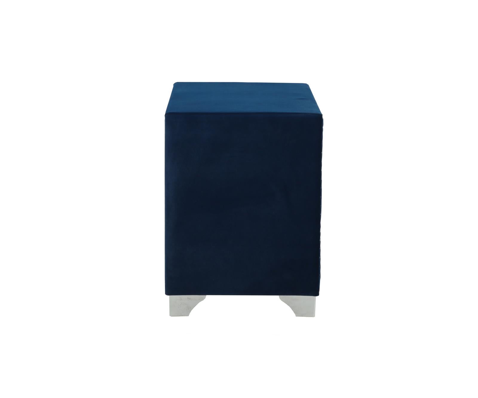 Melody 2-Drawer Upholstered Nightstand Pacific Blue - 223372 - Bien Home Furniture & Electronics