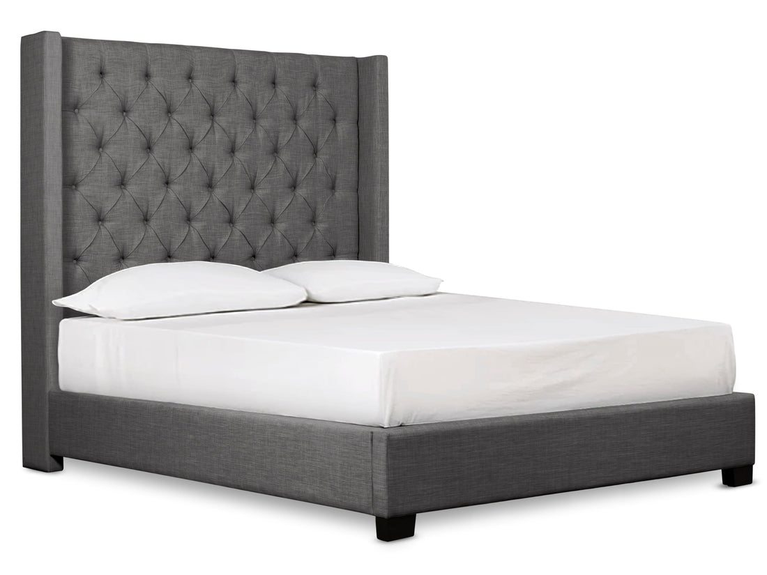 Melody Dark Gray Queen Upholstered Bed - SH229DGR-1 - Bien Home Furniture &amp; Electronics