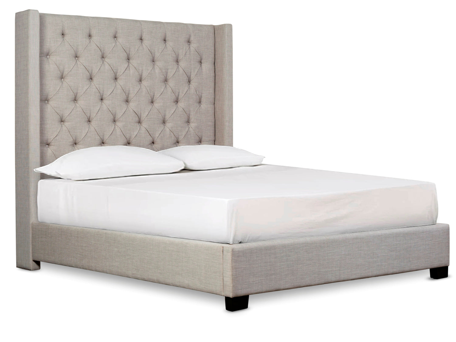Melody Gray Queen Upholstered Bed - SH229GRY-1 - Bien Home Furniture & Electronics