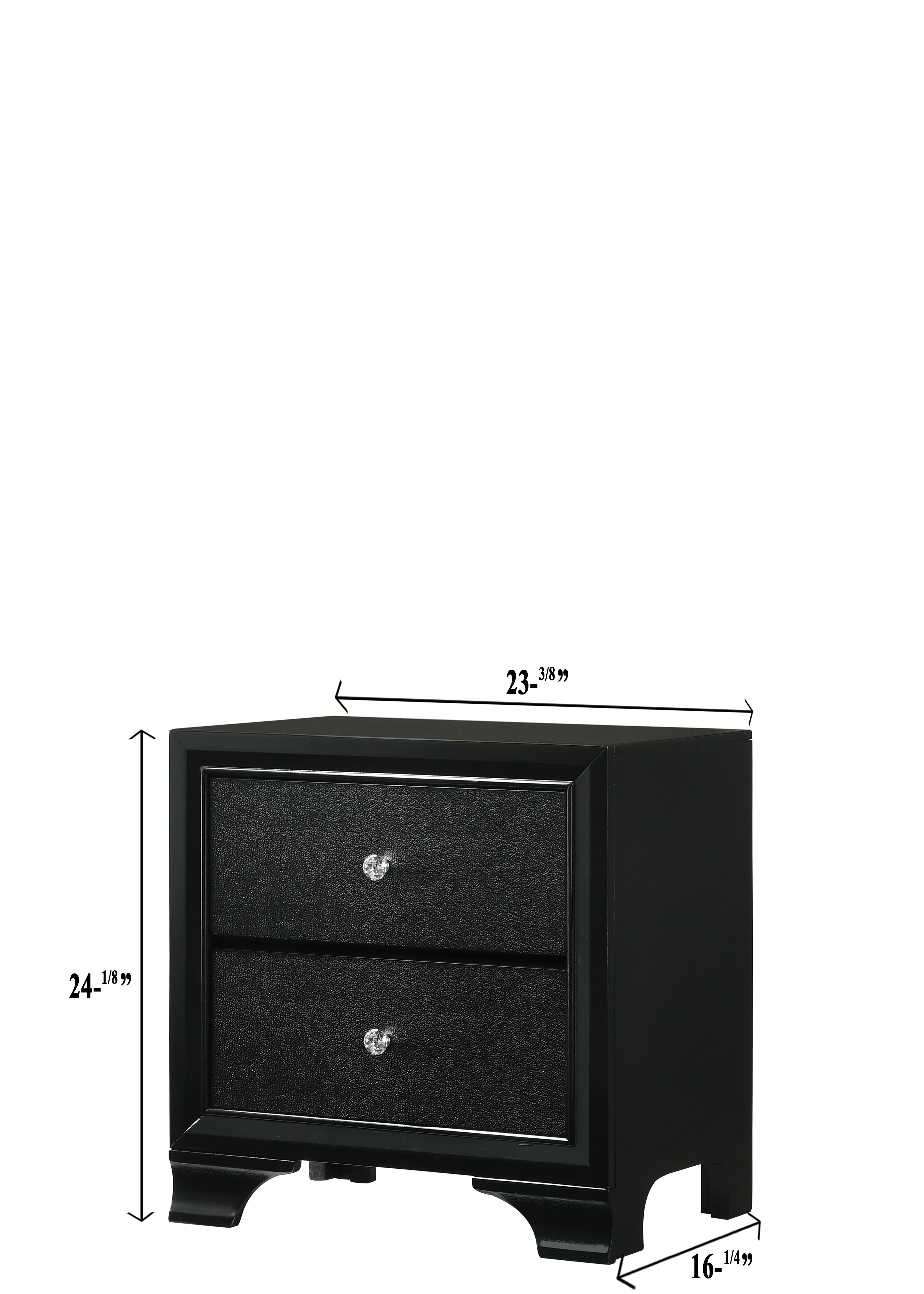 Micah Black LED Upholstered Panel Youth Bedroom Set - SET | B4350-F-HBFB | B4350-FT-RAIL | B4350-1 | B4350-11 | B4350-2 | B4350-4 - Bien Home Furniture & Electronics