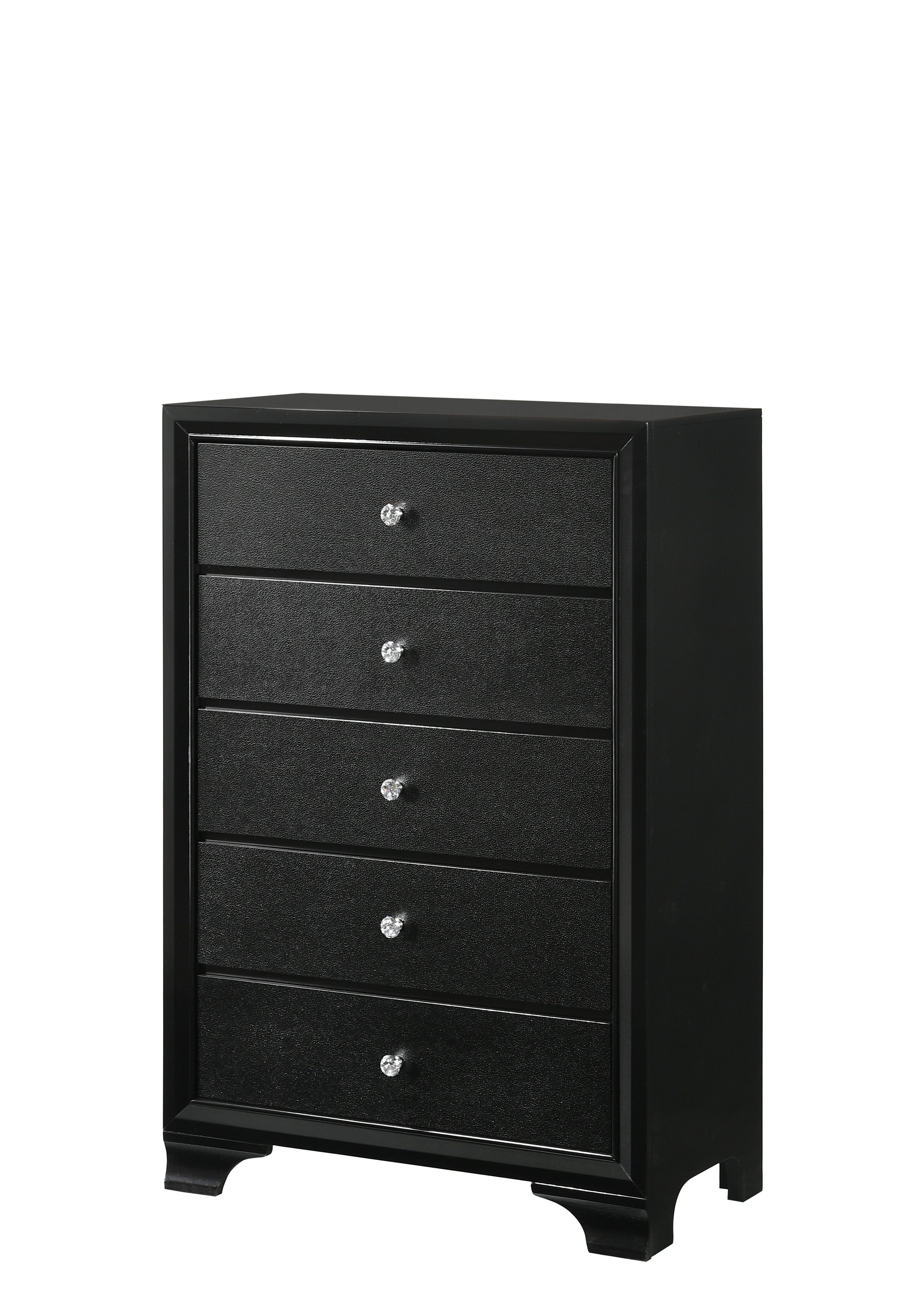 Micah Black LED Upholstered Panel Youth Bedroom Set - SET | B4350-F-HBFB | B4350-FT-RAIL | B4350-1 | B4350-11 | B4350-2 | B4350-4 - Bien Home Furniture & Electronics